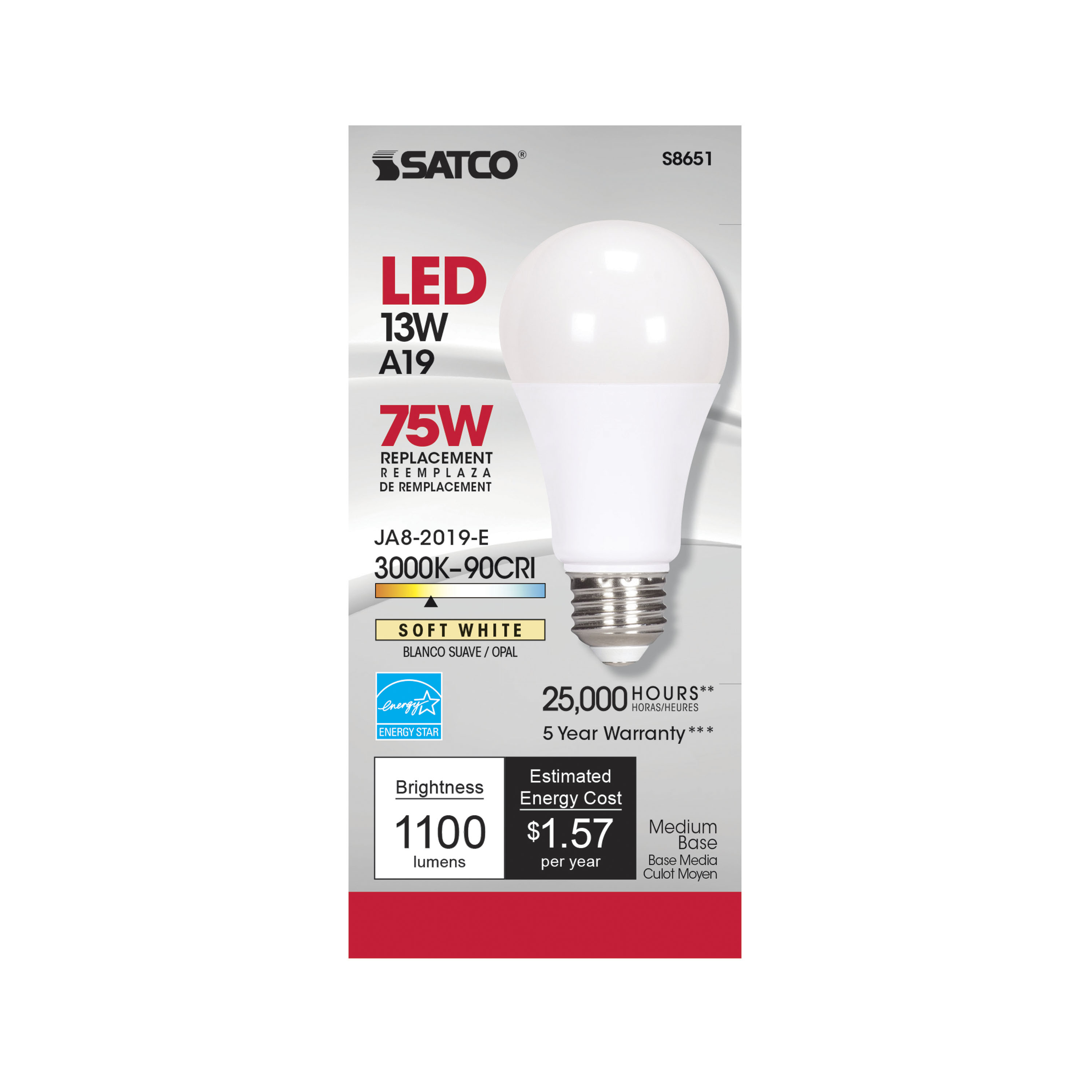 13A19/LED/3K/90CRI - S8651