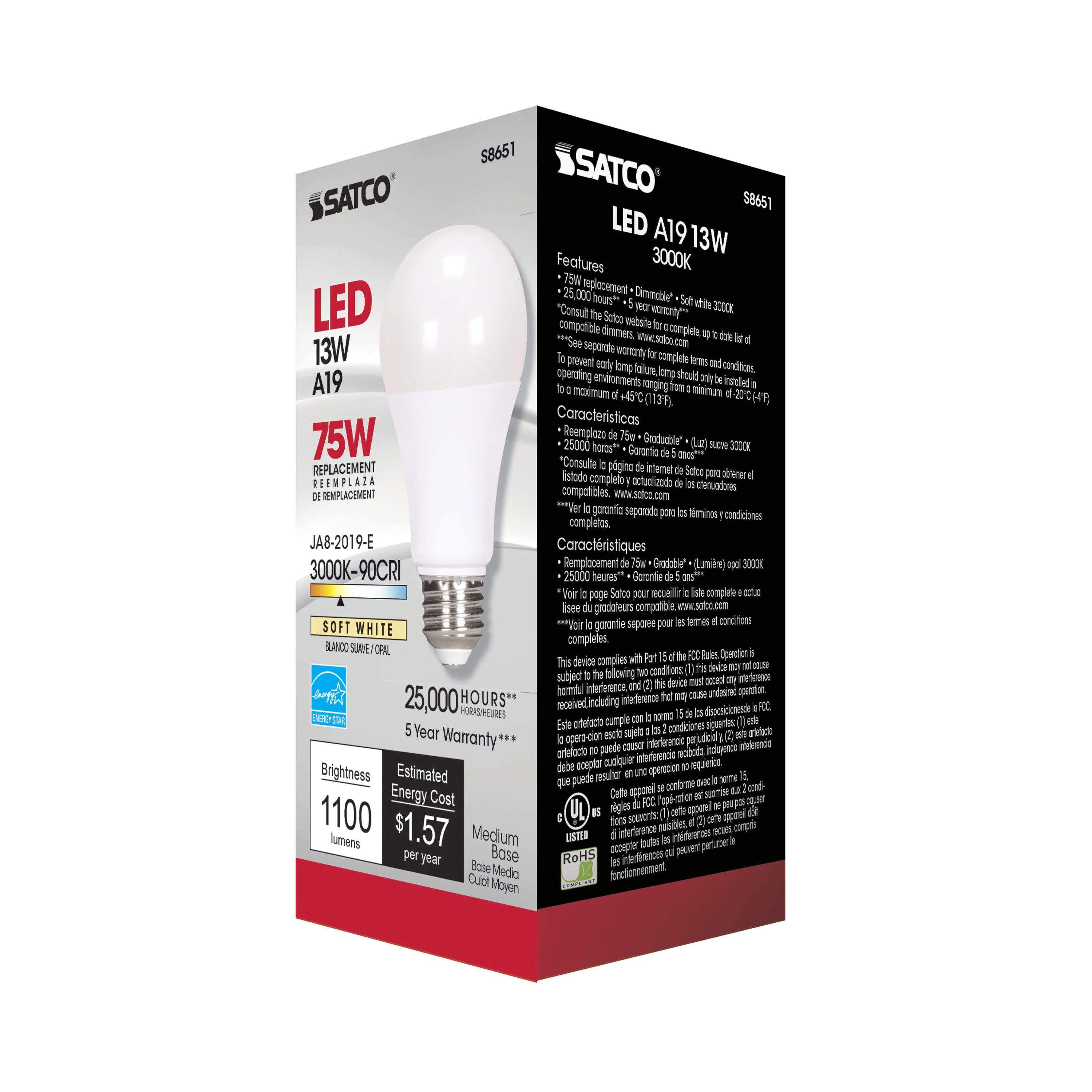 13A19/LED/3K/90CRI - S8651