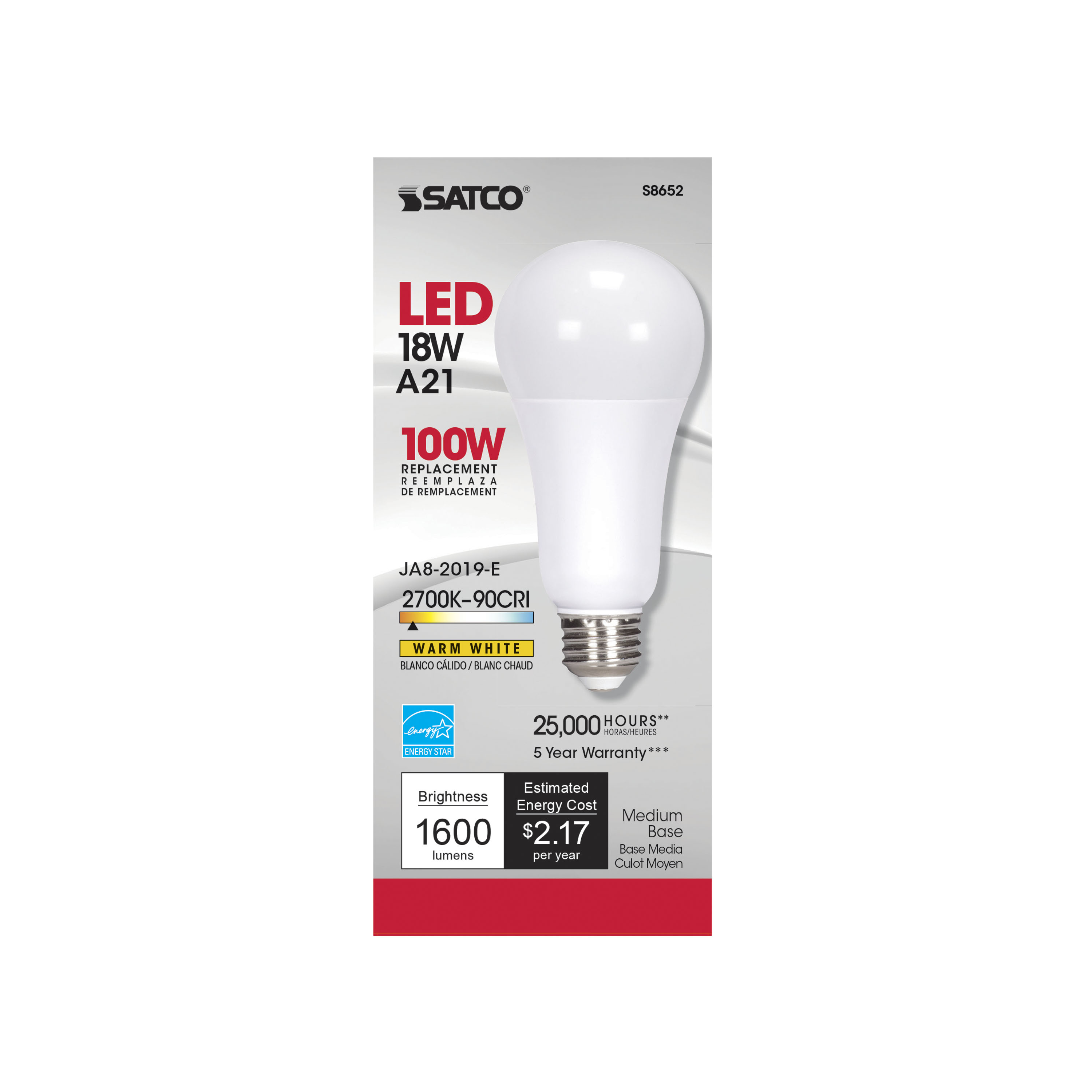 18A21/LED/27K/90CRI - S8652