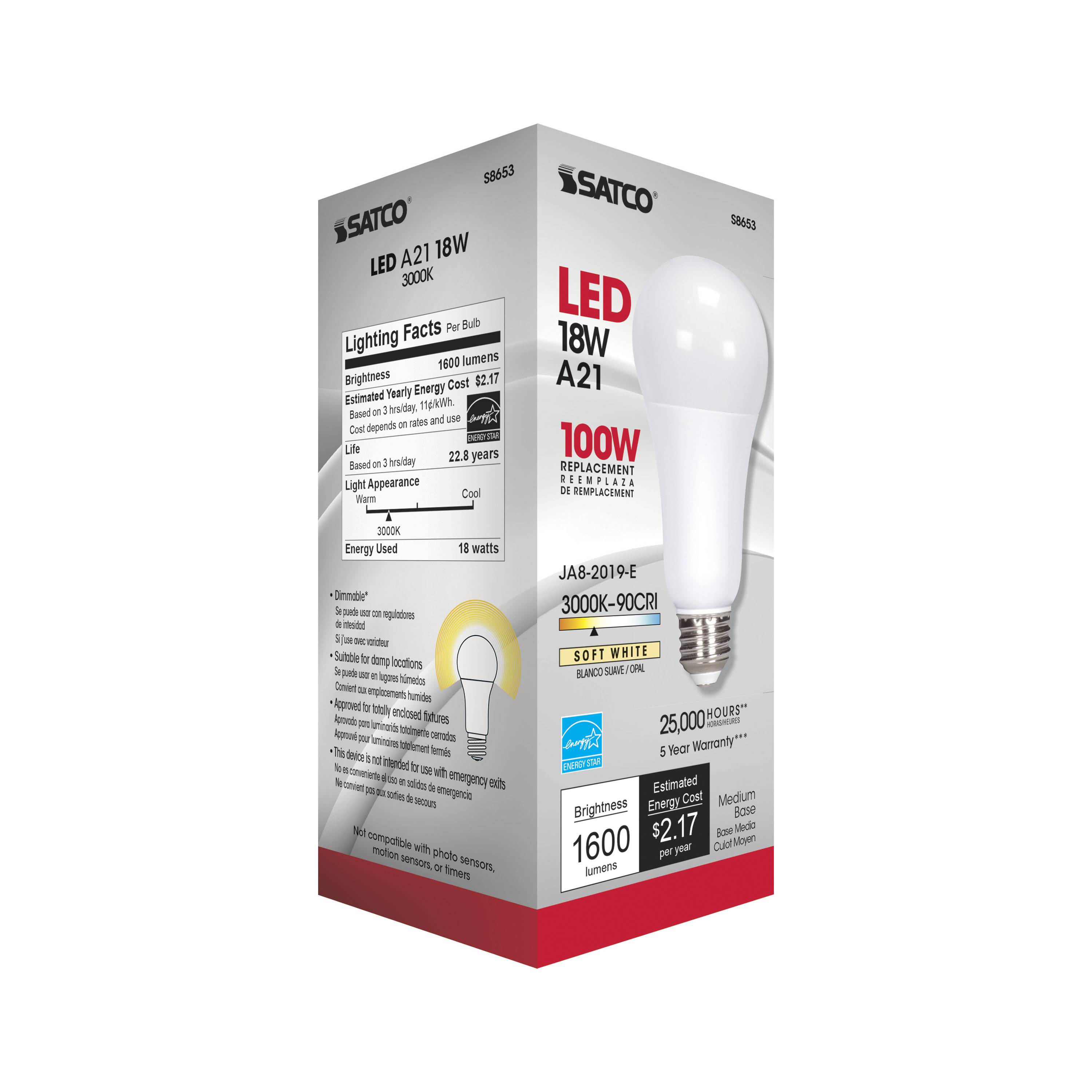 18A21/LED/3K/90CRI - S8653