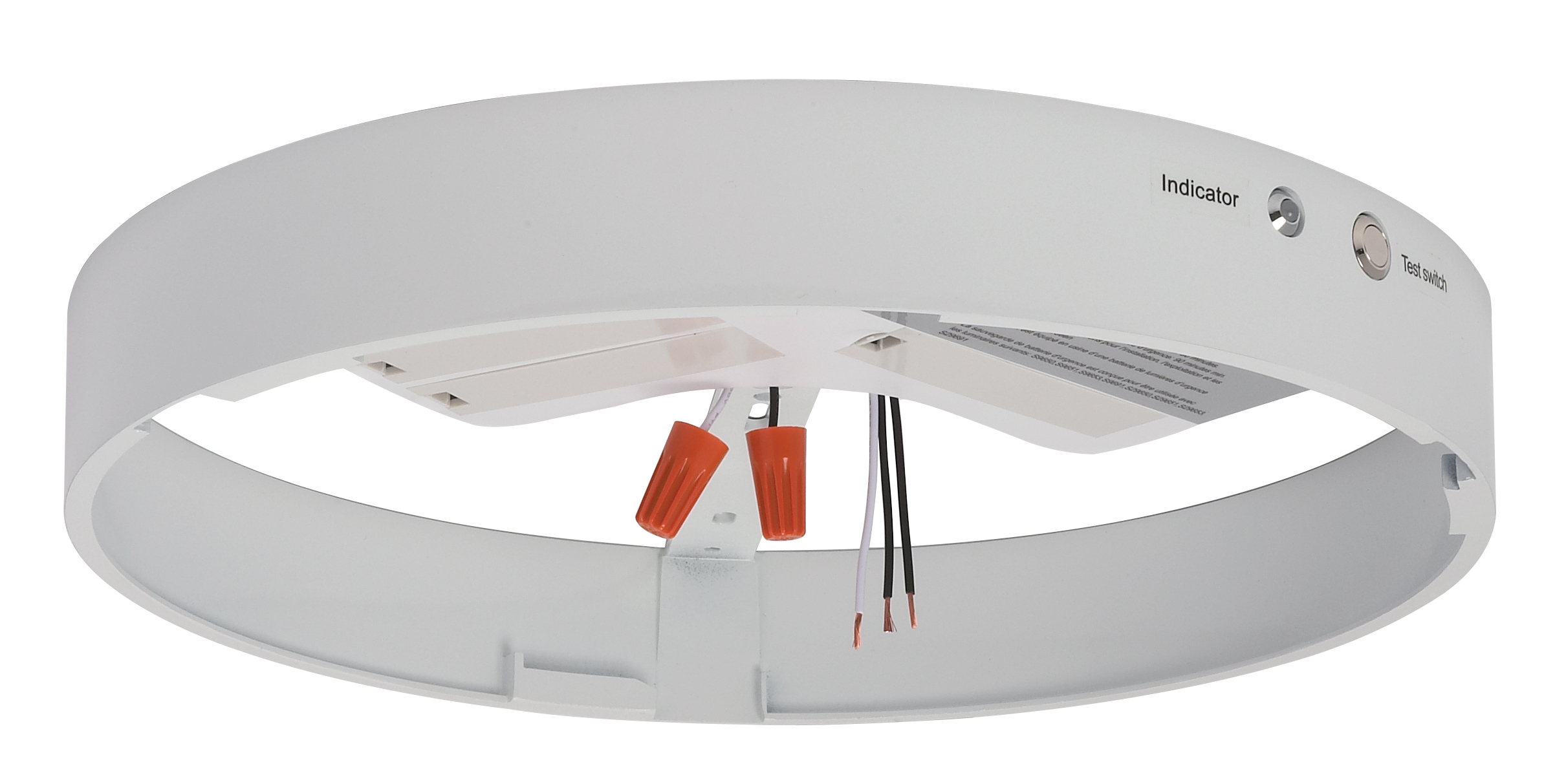 BATTERY BACK UP 13" ROUND WH - S8672