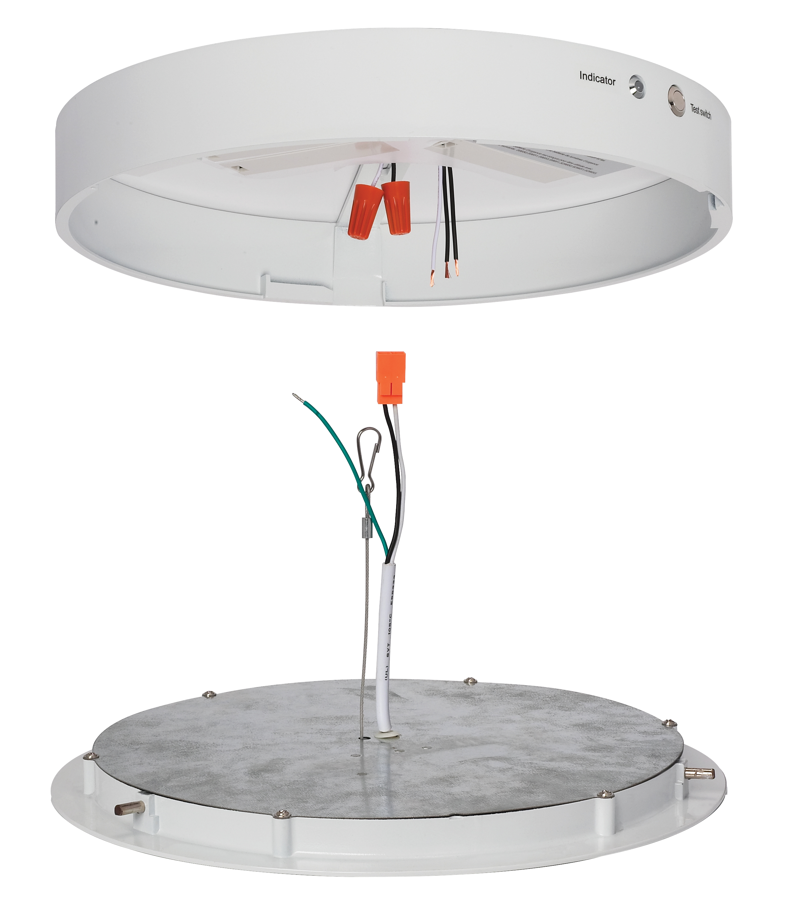 BATTERY BACK UP 13" ROUND WH - S8672