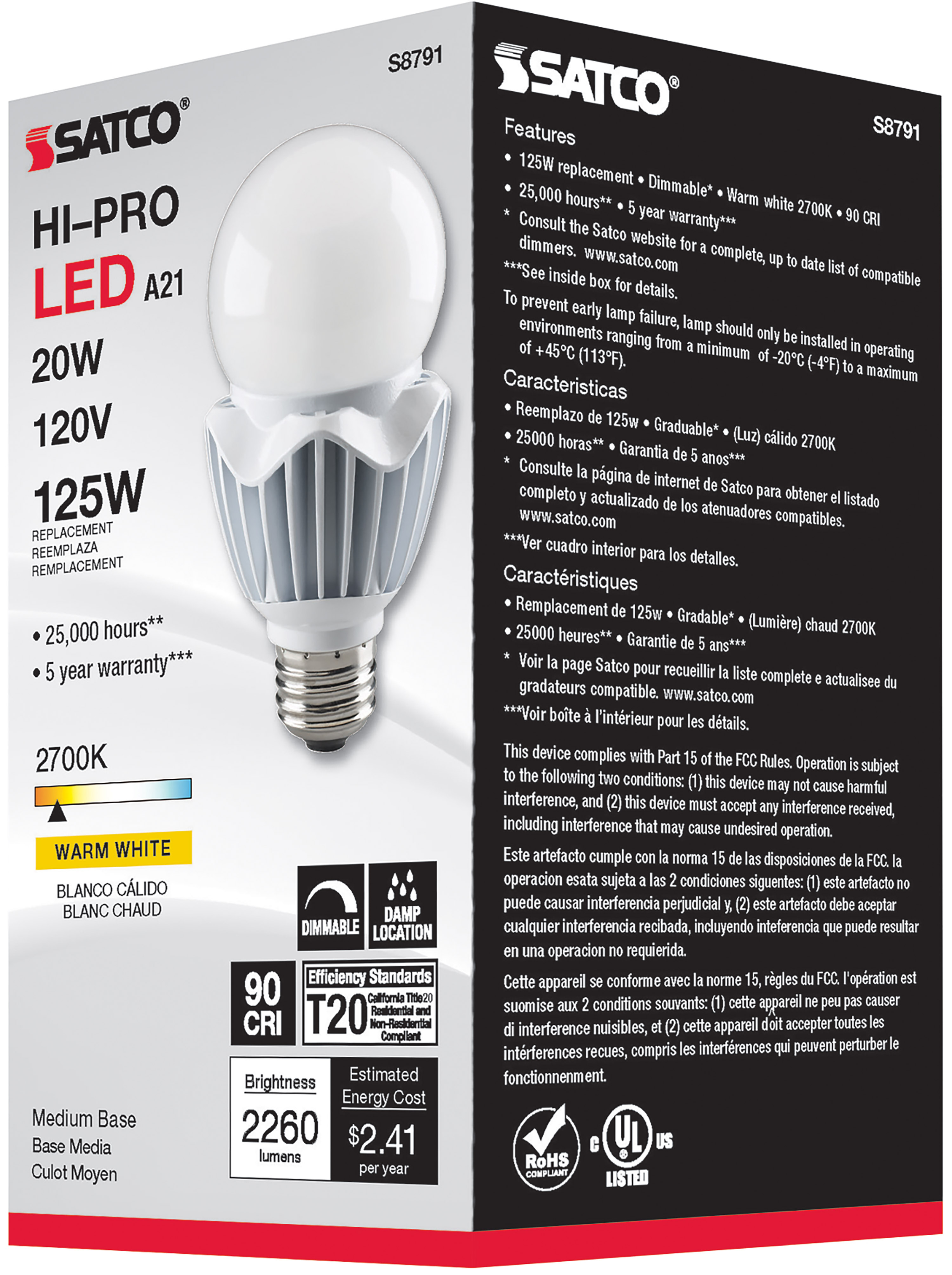 20WA21/LED/927/120V/DIM - S8791