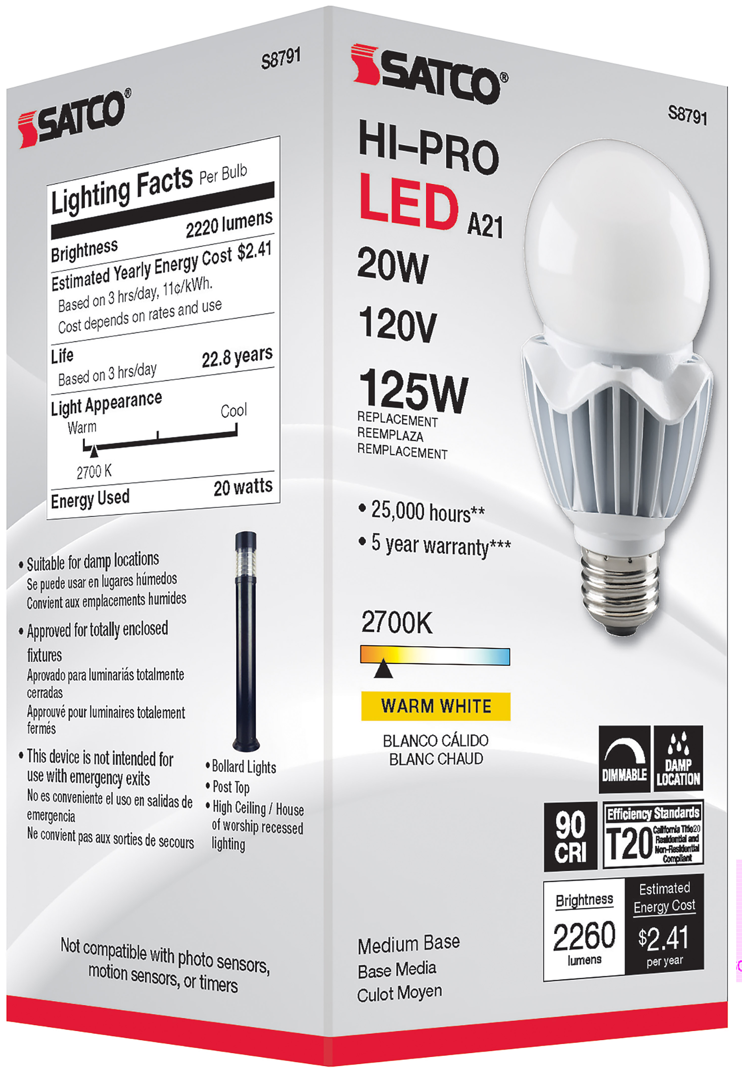 20WA21/LED/927/120V/DIM - S8791