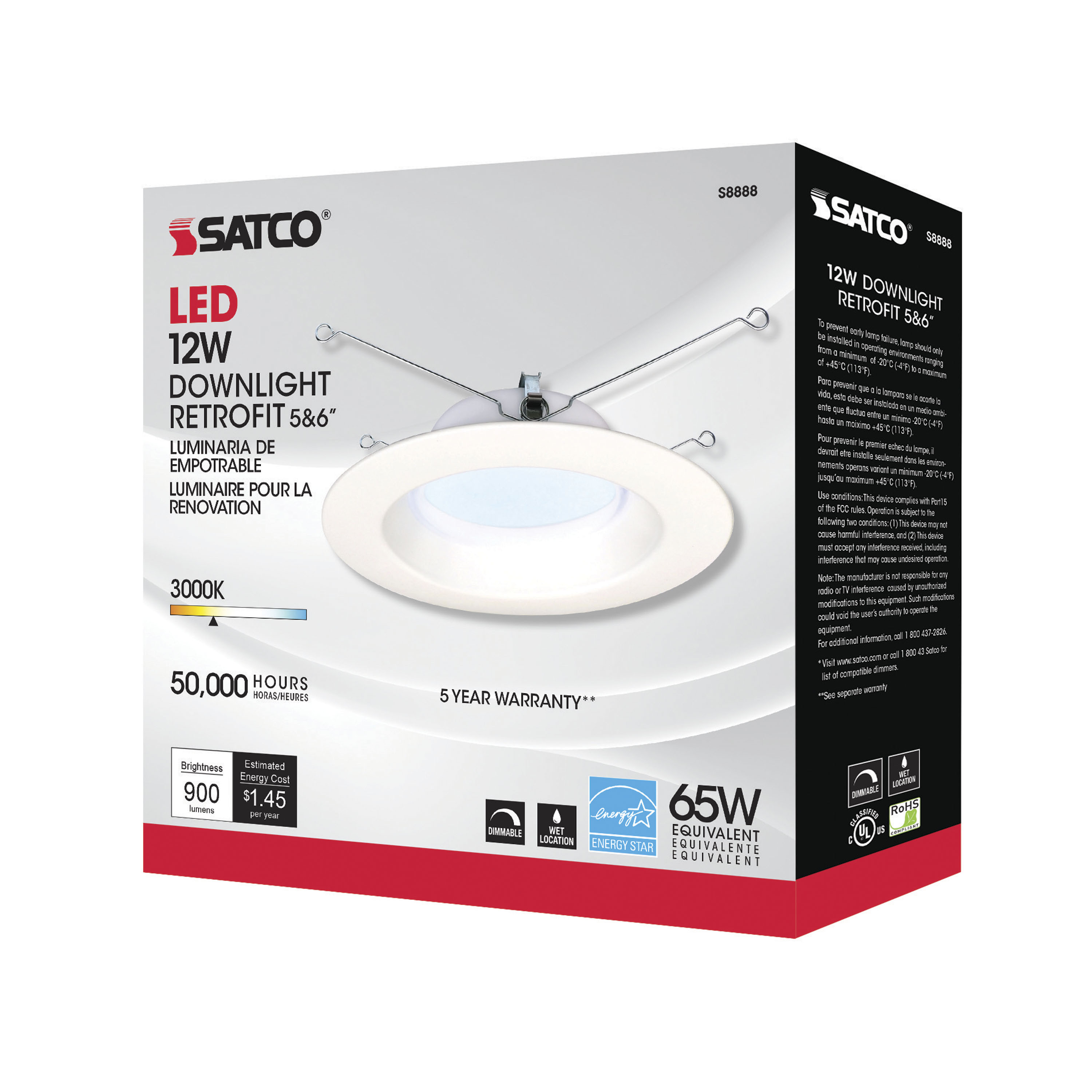 12WLED/RDL/5-6/30K/120V - S8888