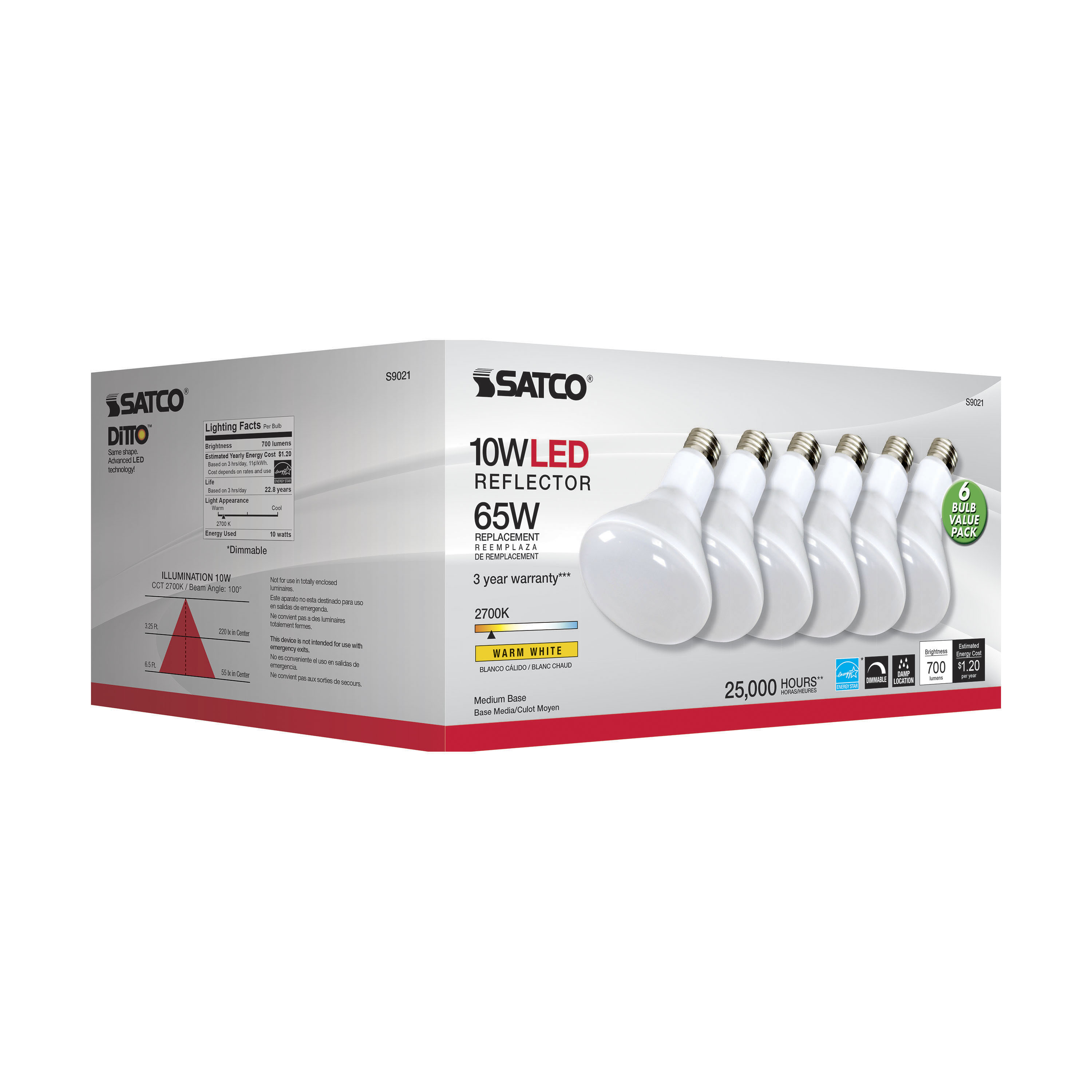 10BR30/LED/827/120V/6PK - S9021