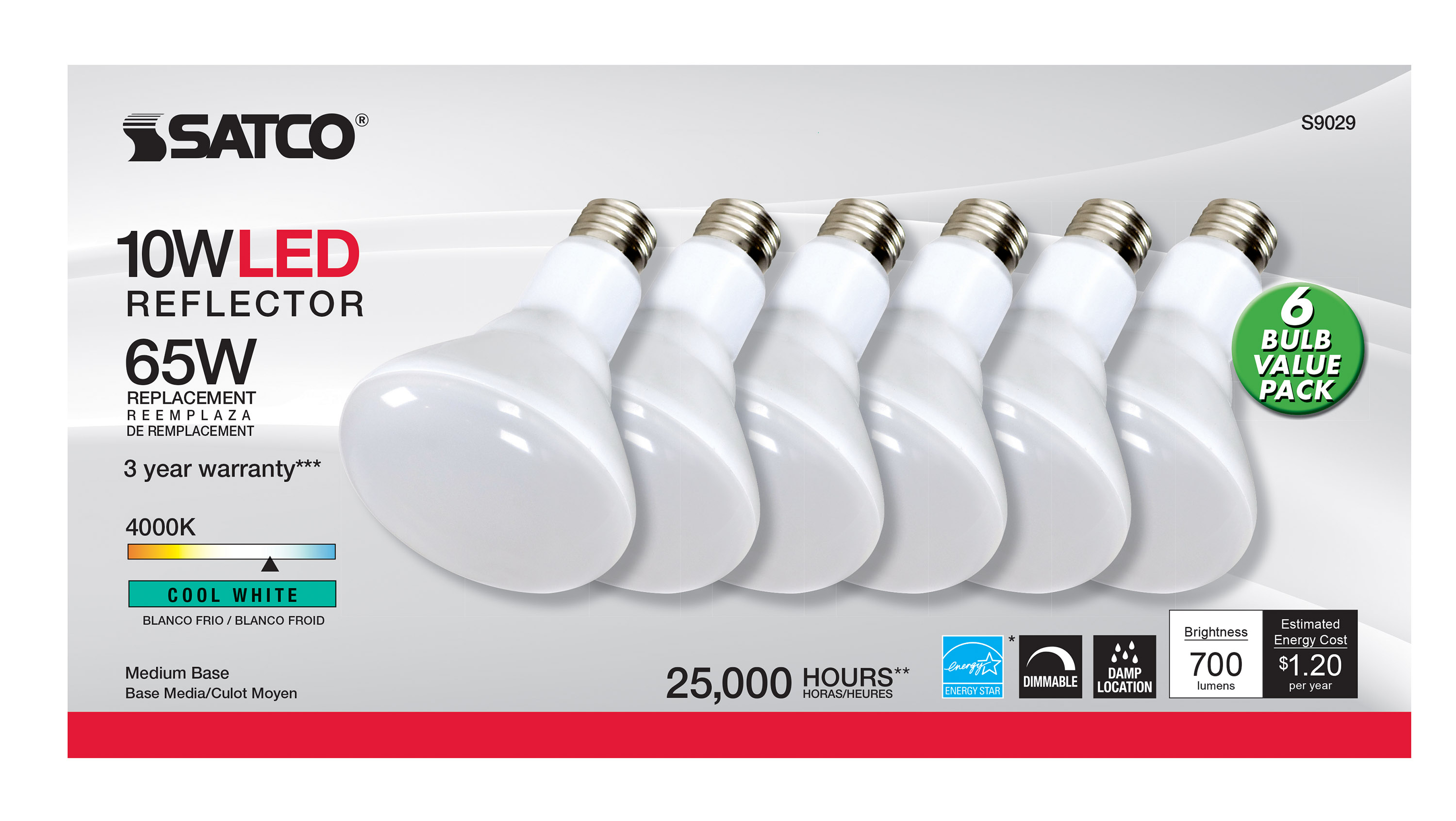 10BR30/LED/840/120V/6PK - S9029