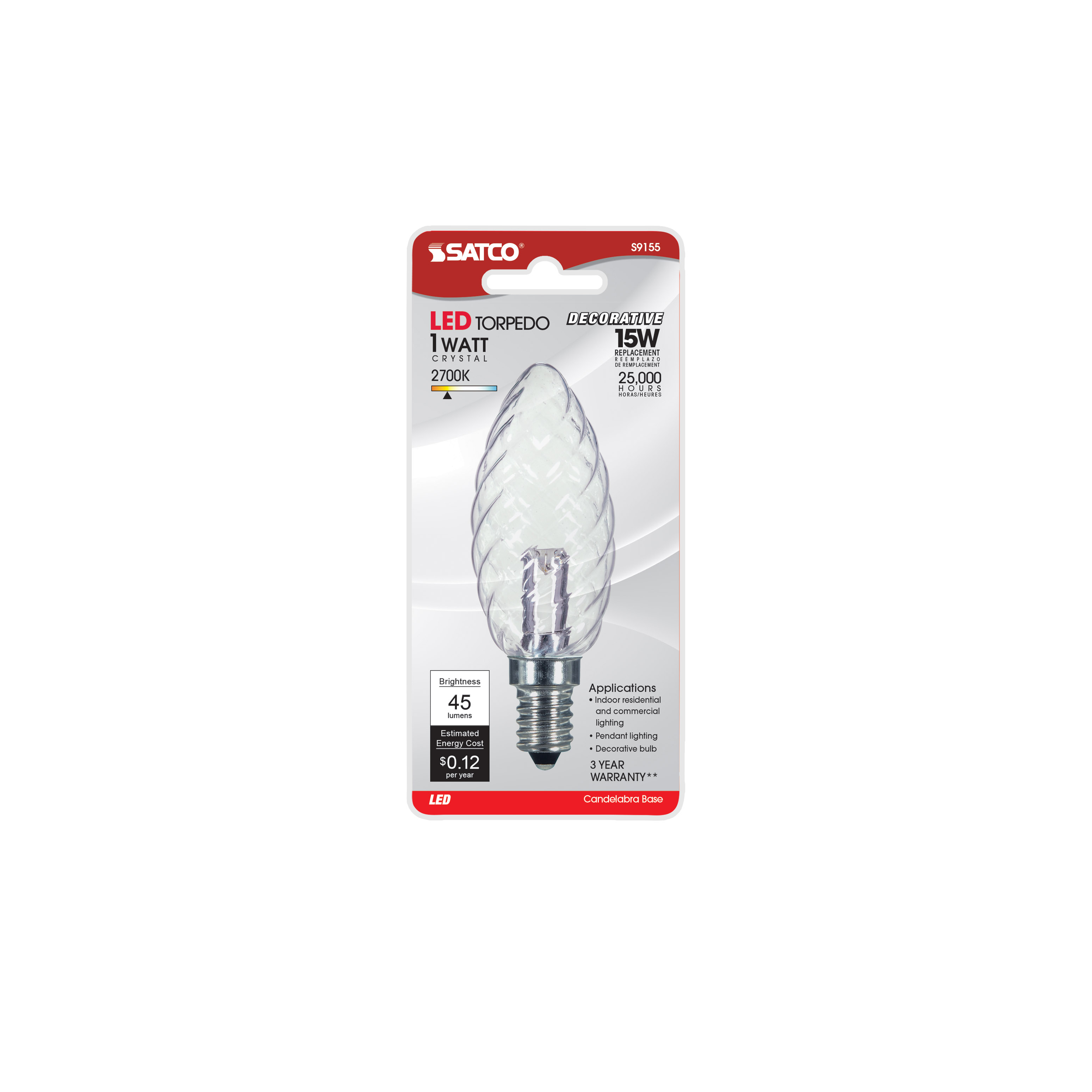 1W CTD/LED/CRYSTAL/120V/CD - S9155