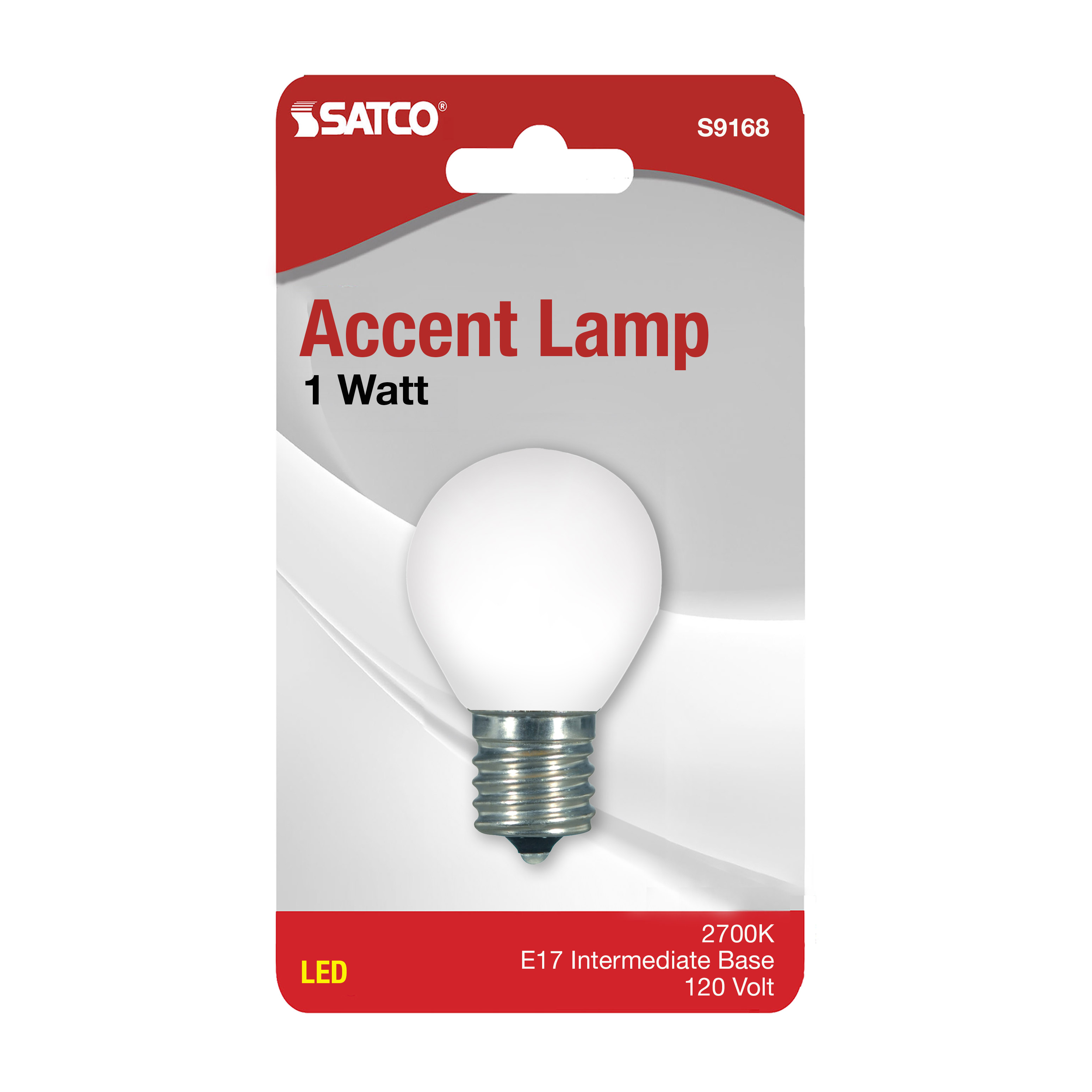 1.0W S11/WH/LED/E17/120V/CD - S9168