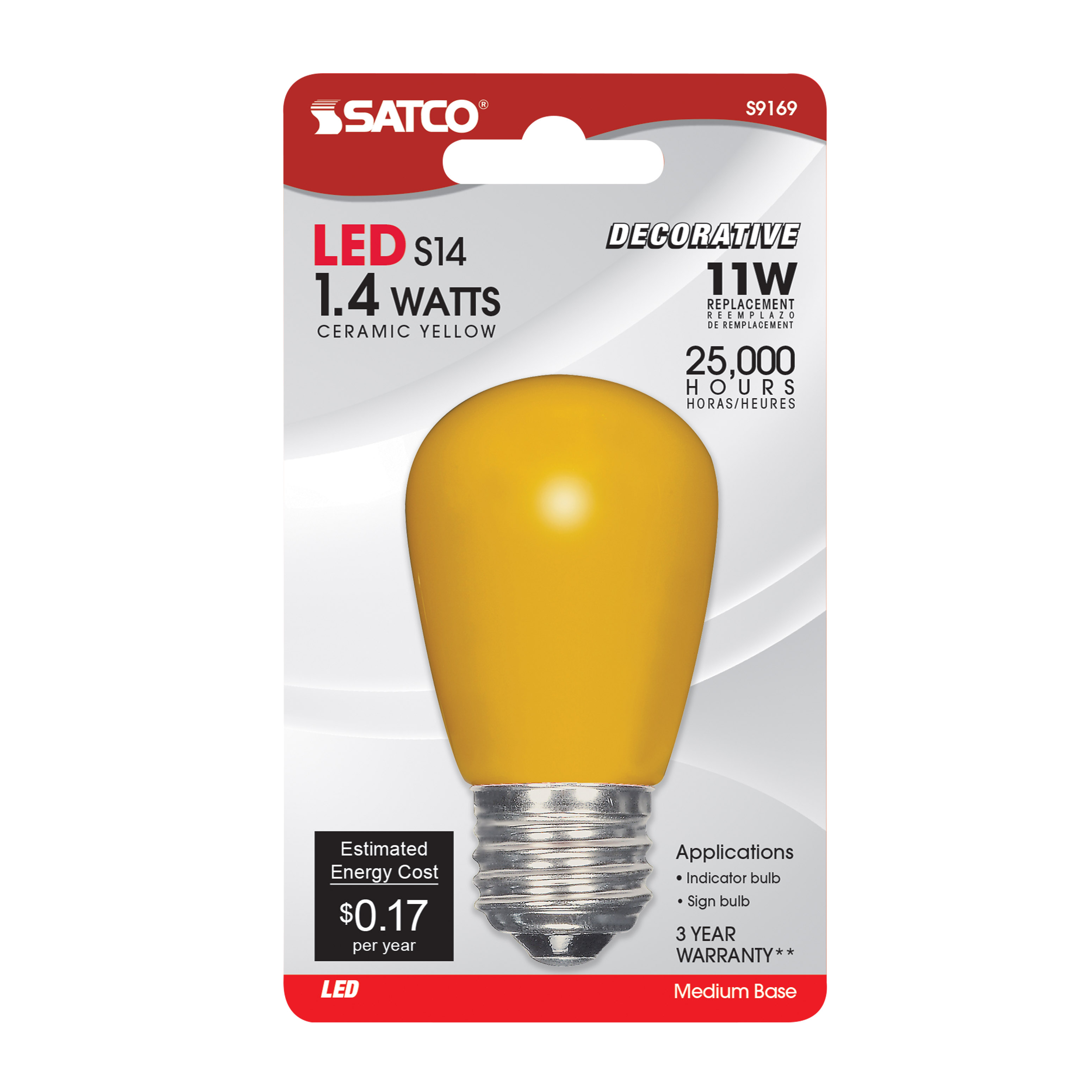 1.4W S14/Y/LED/120V/CD - S9169