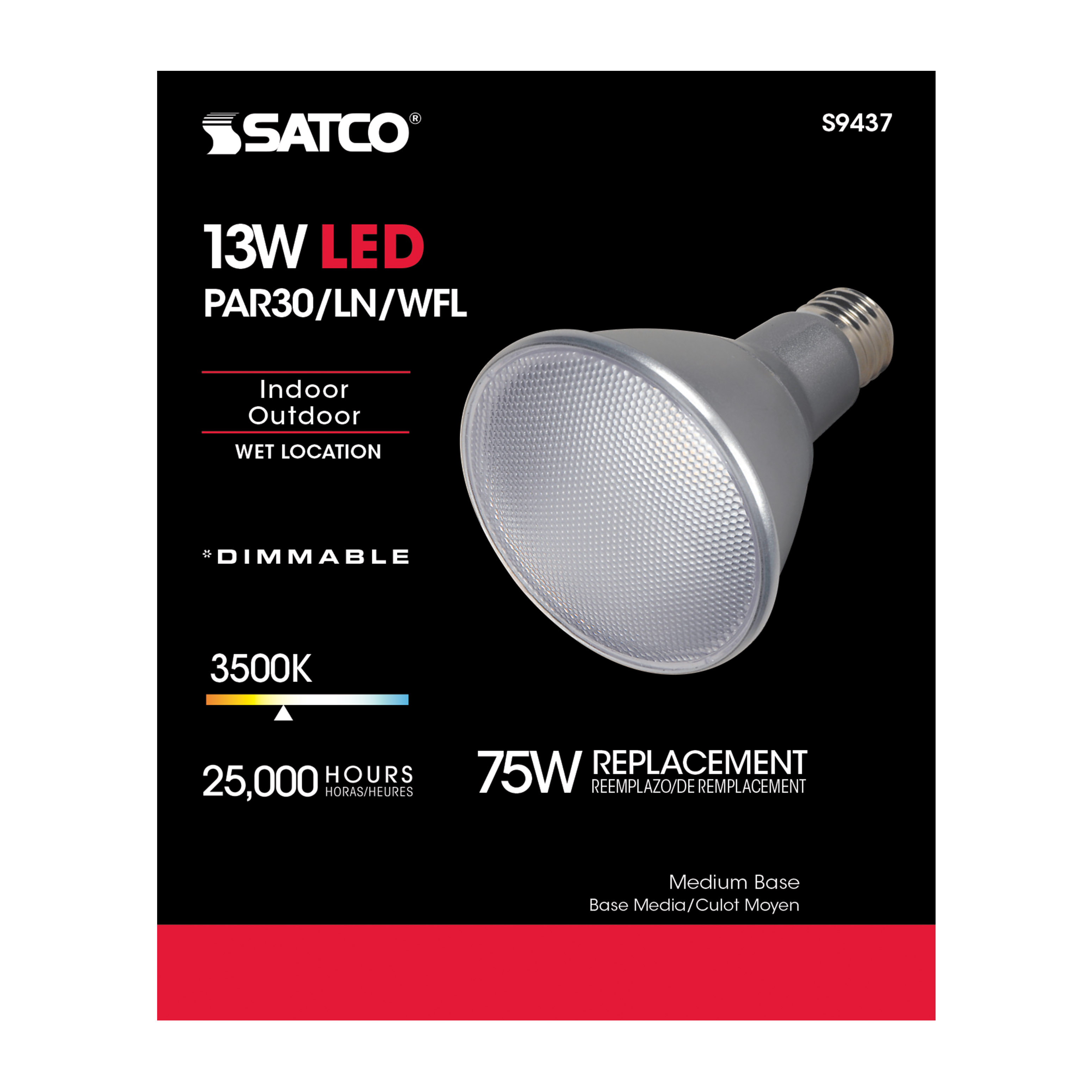 13PAR30/LN/LED/60'/3500K/120V - S9437