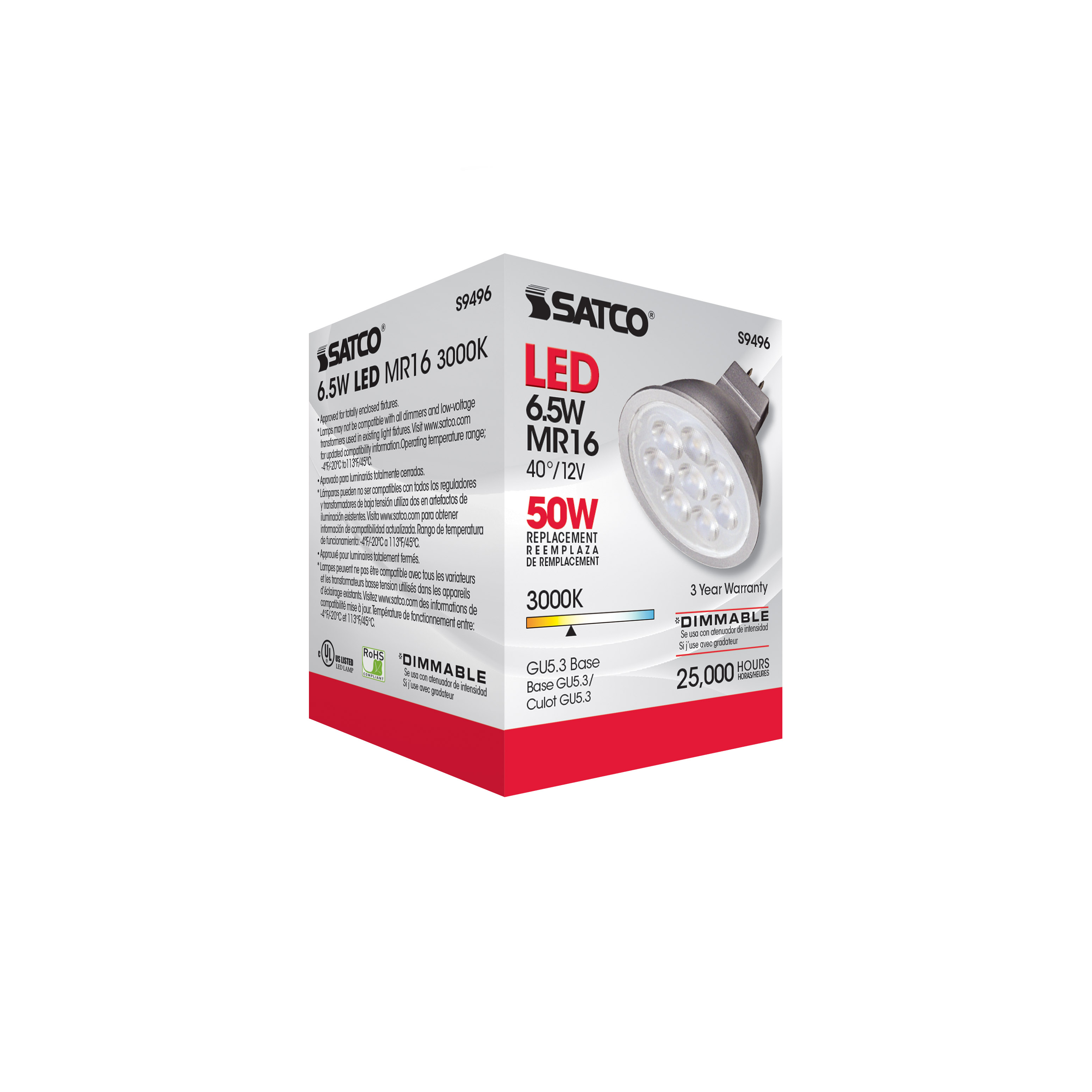 6.5MR16/LED/40'/30K/12V - S9496
