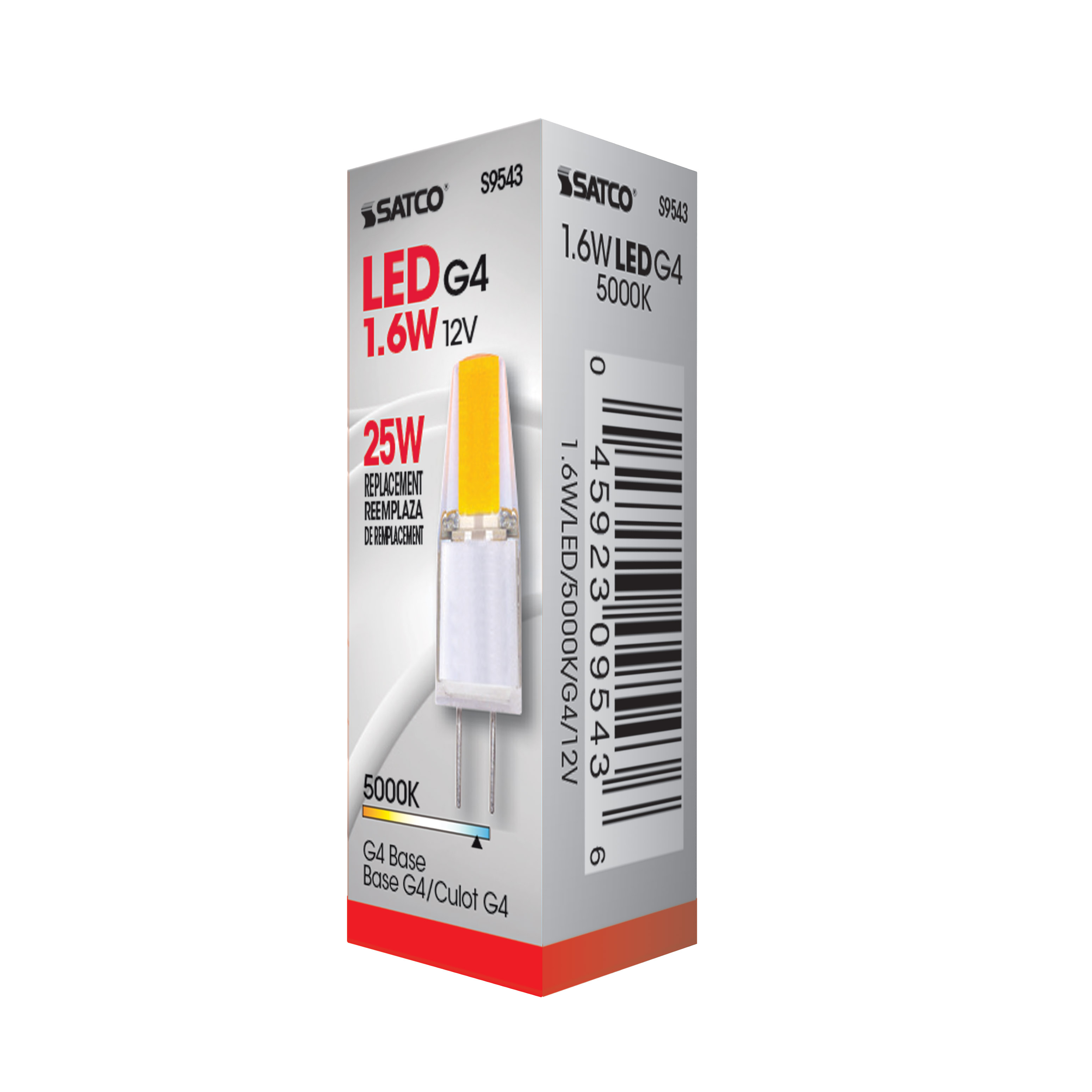 LED 1.6W JC/G4 12V 5000K 200L - S9543