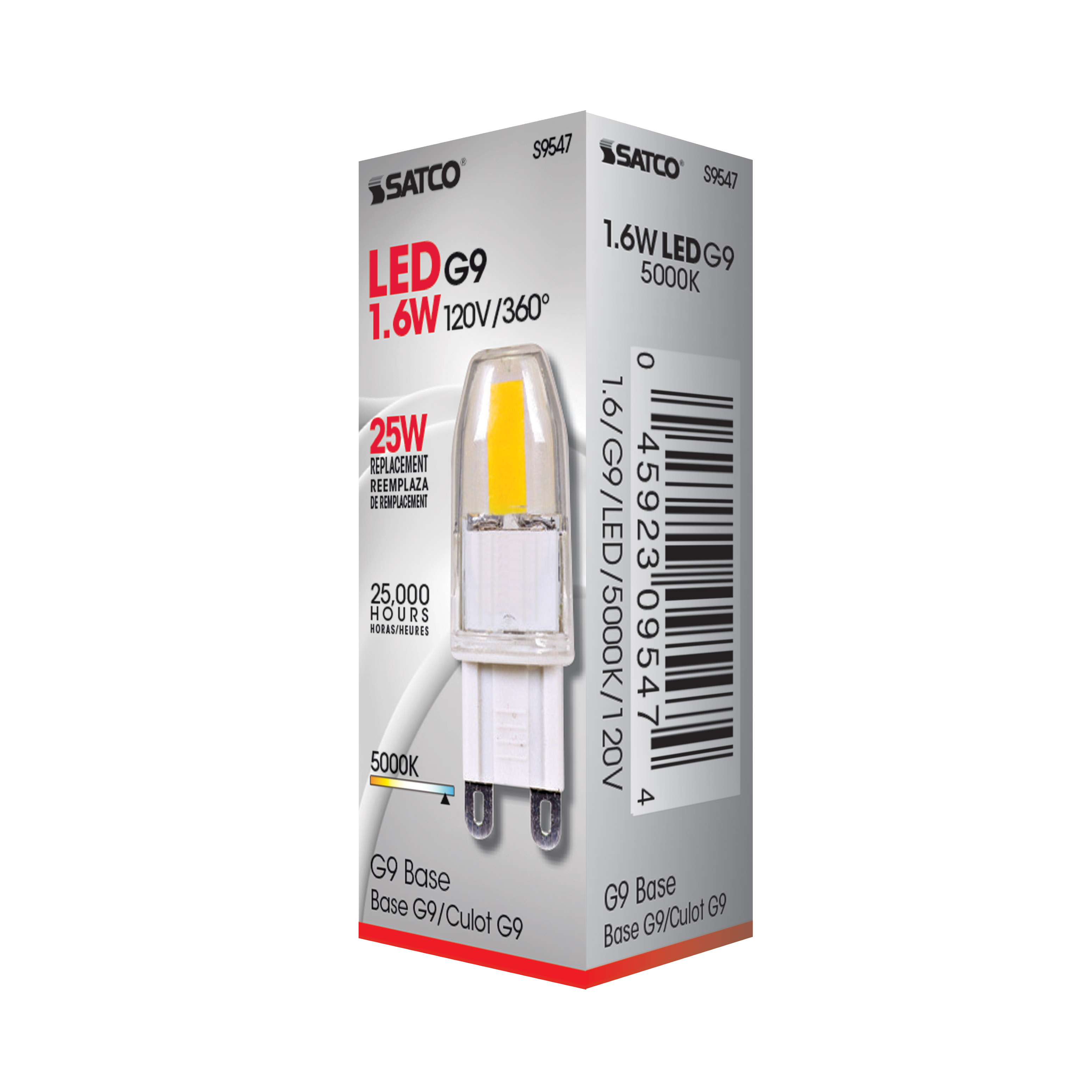 LED 1.6W JCD/G9 120V 5000K - S9547