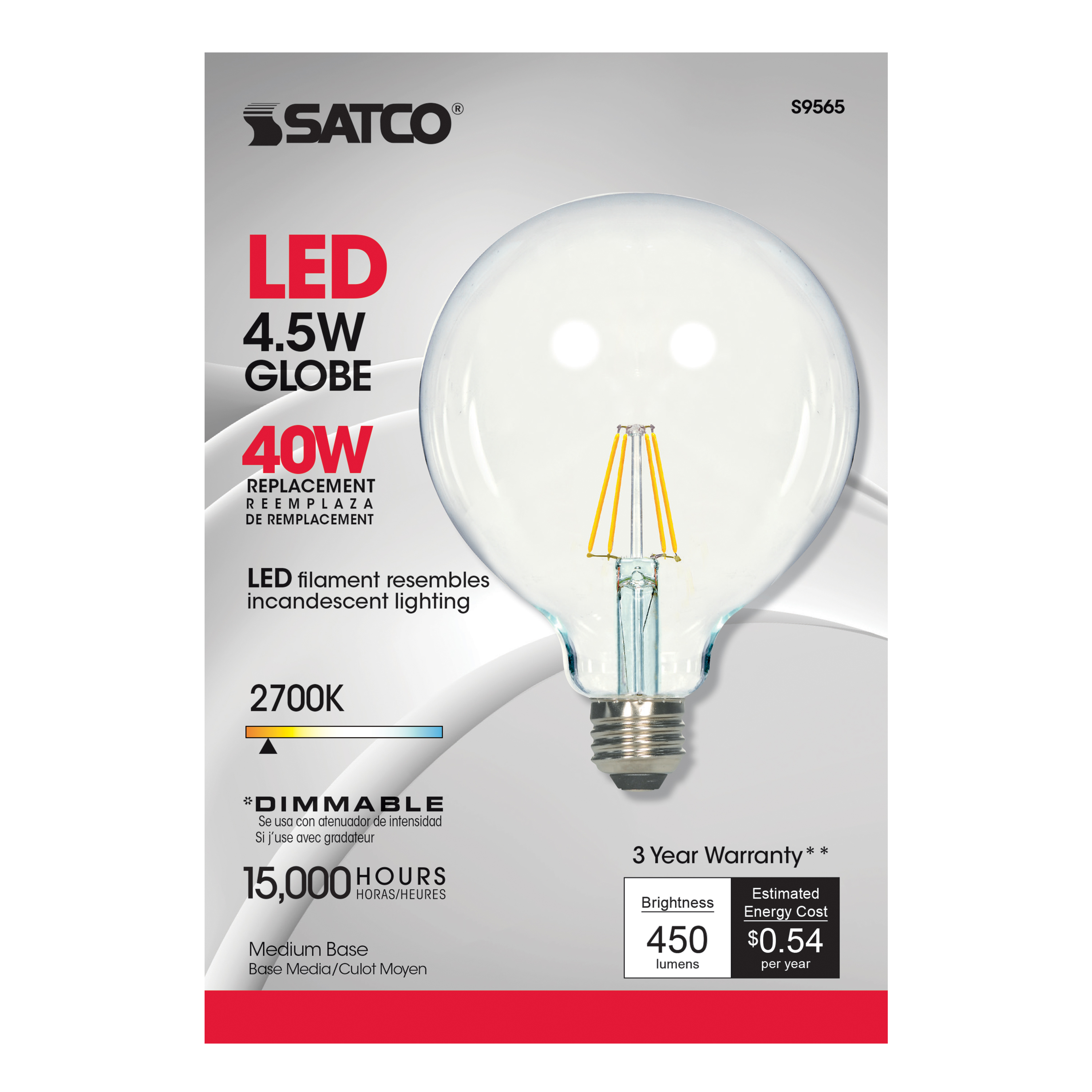 5.5G40/CL/LED/E26/27K/120V - S9565