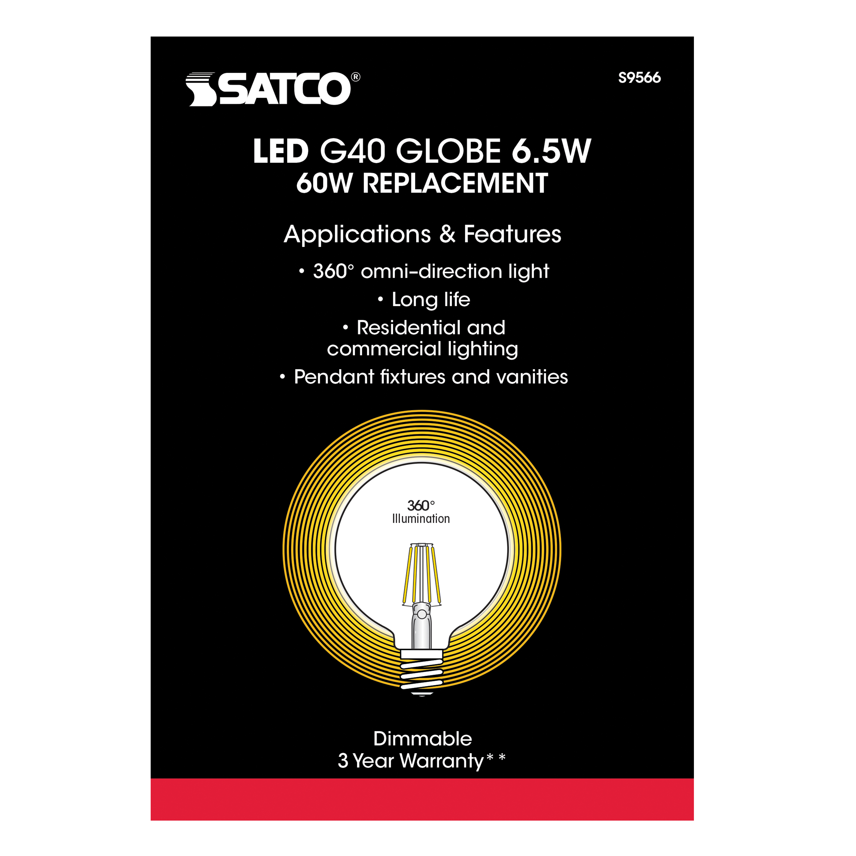 7G40/CL/LED/E26/27K/120V - S9566