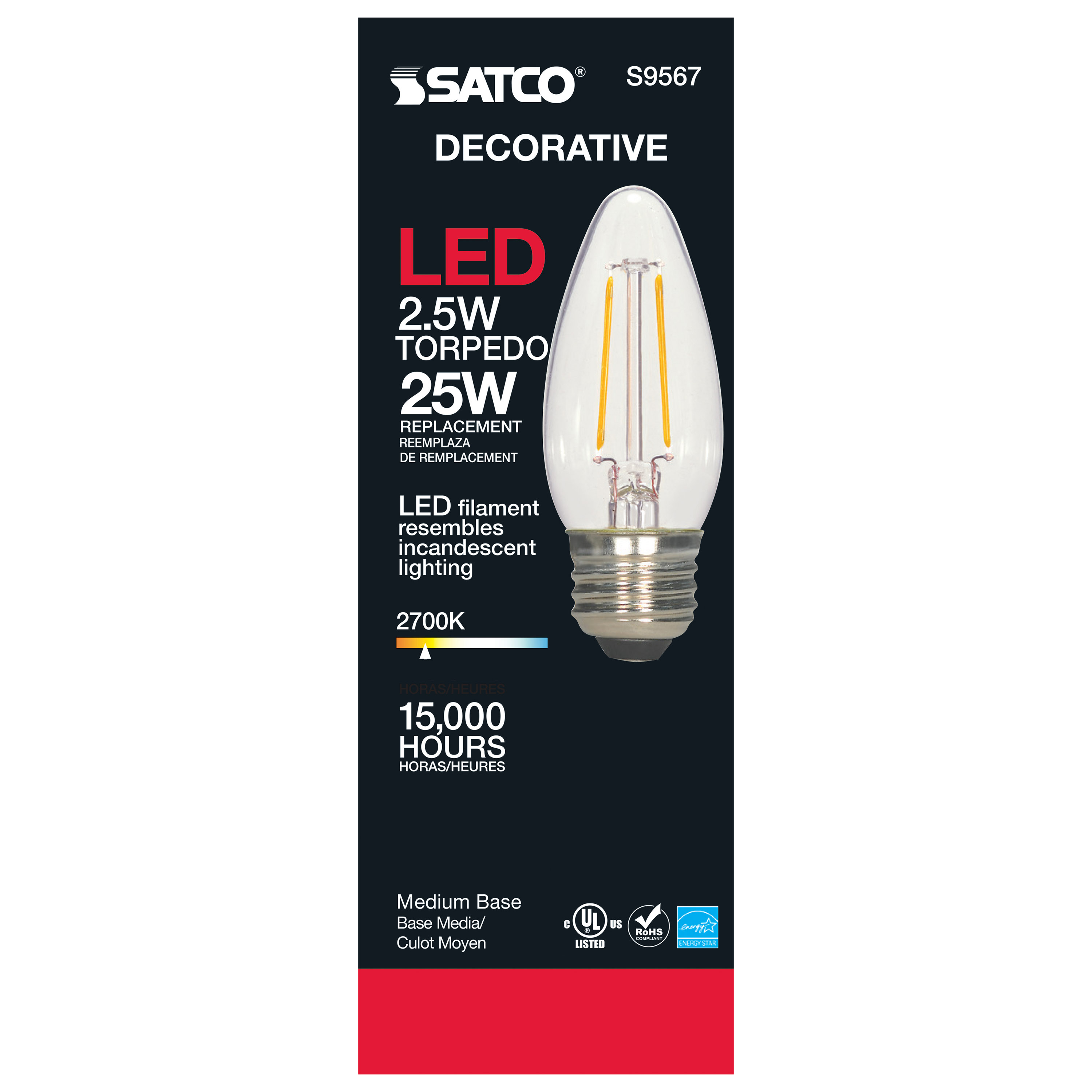 2.5W ETC/LED/27K/120V - S9567