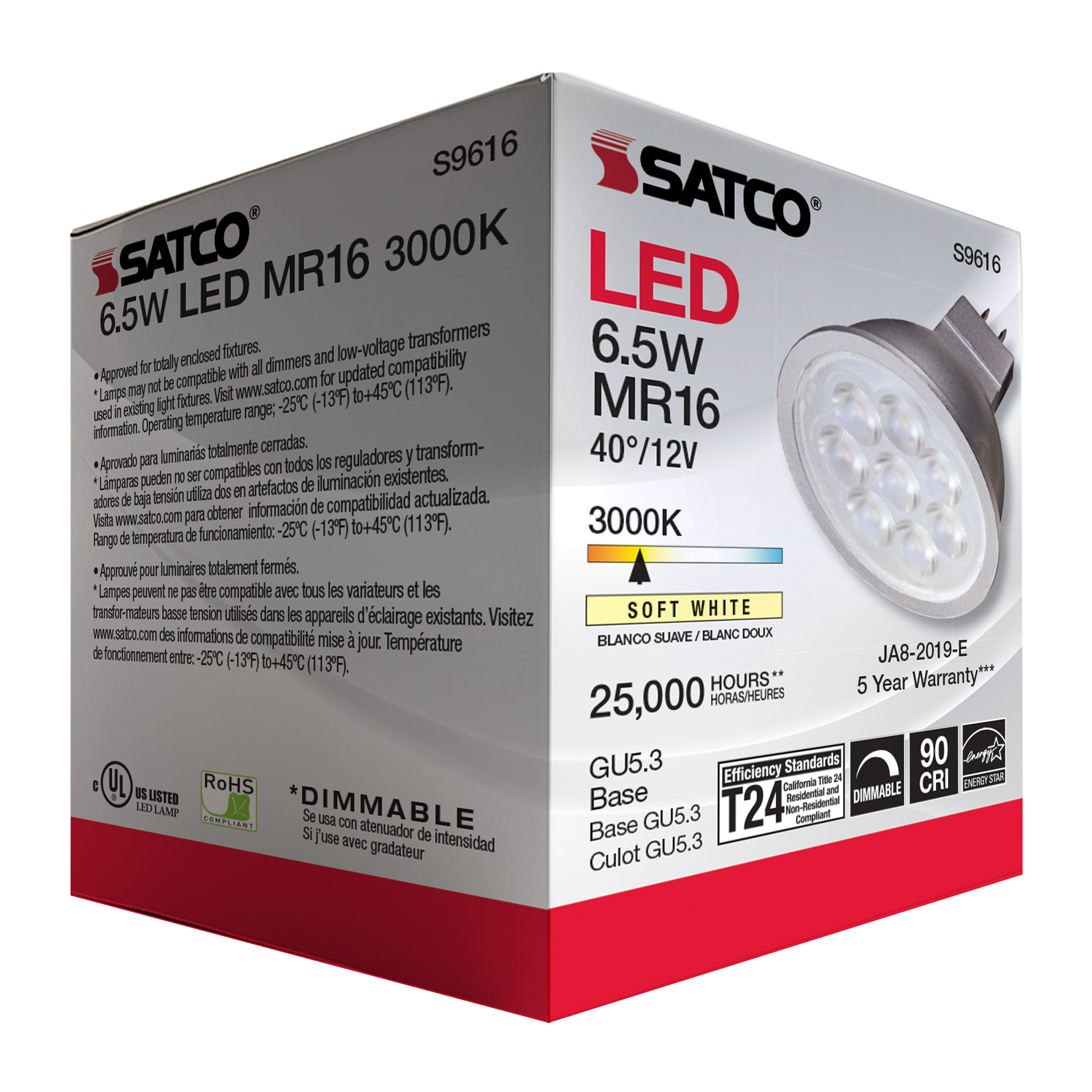 6.5MR16/LED/40'/30K/12V/90CRI - S9616