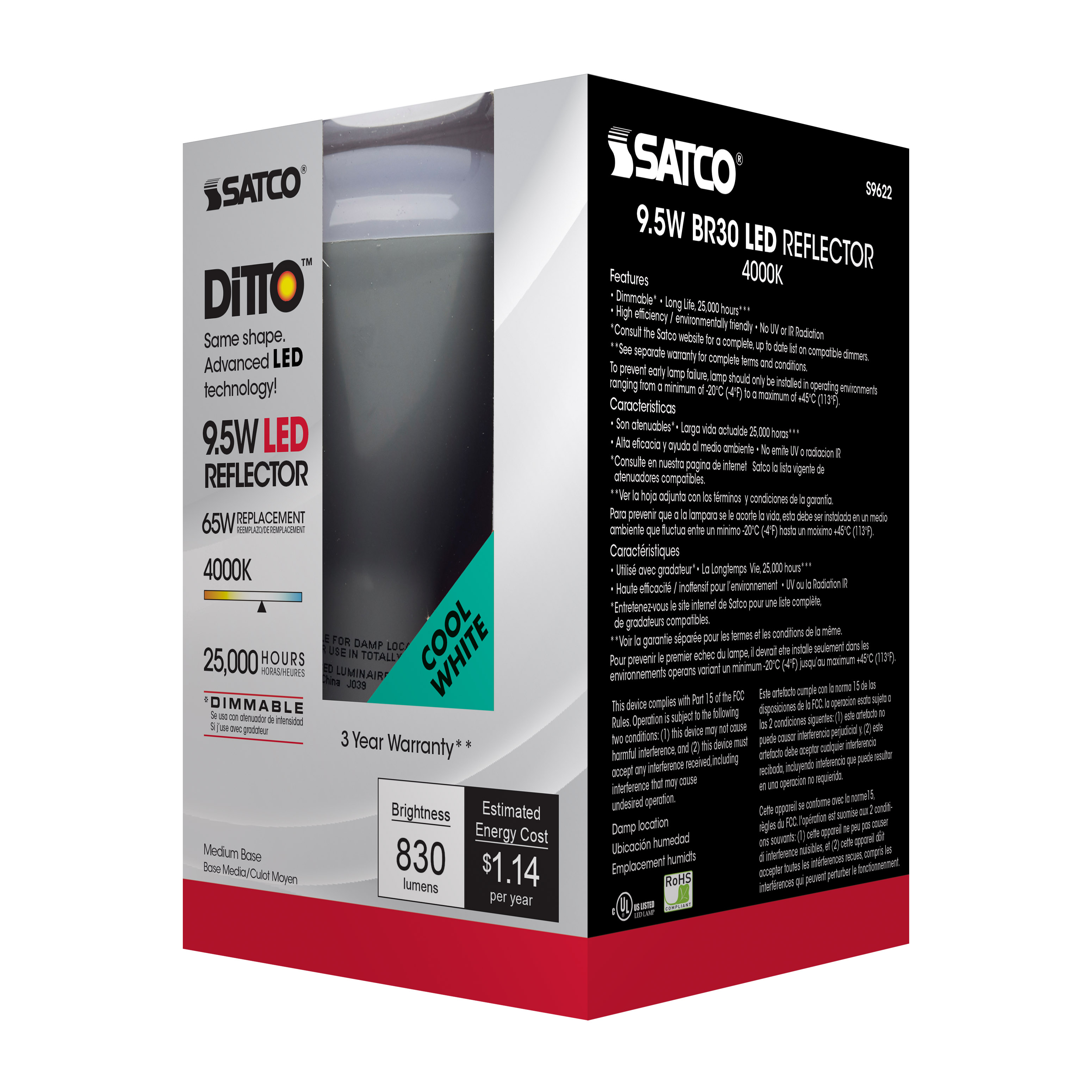 9.5BR30/LED/4000K/750L/120V/D - S9622