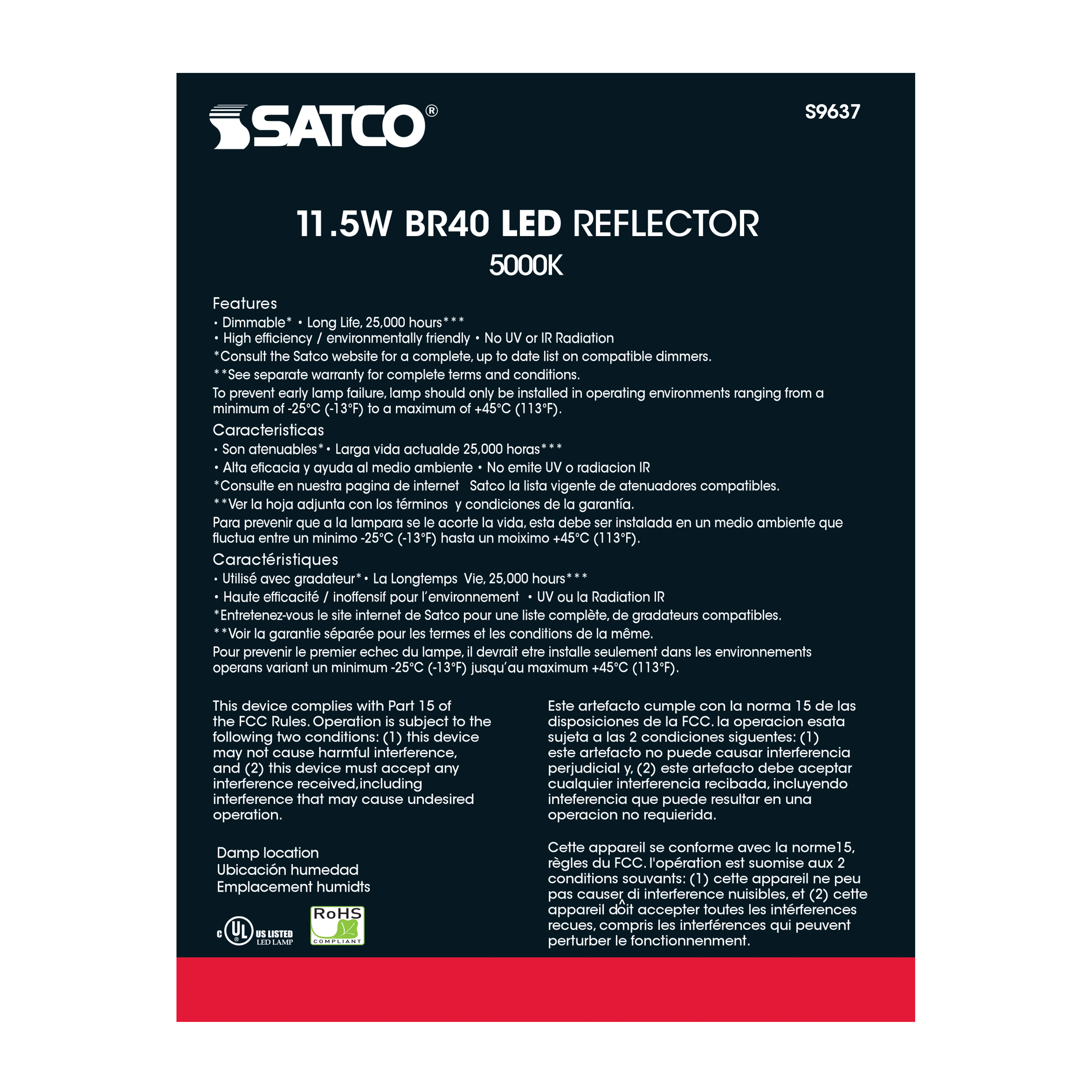 11.5BR40/LED/5000K/940L/120V - S9637