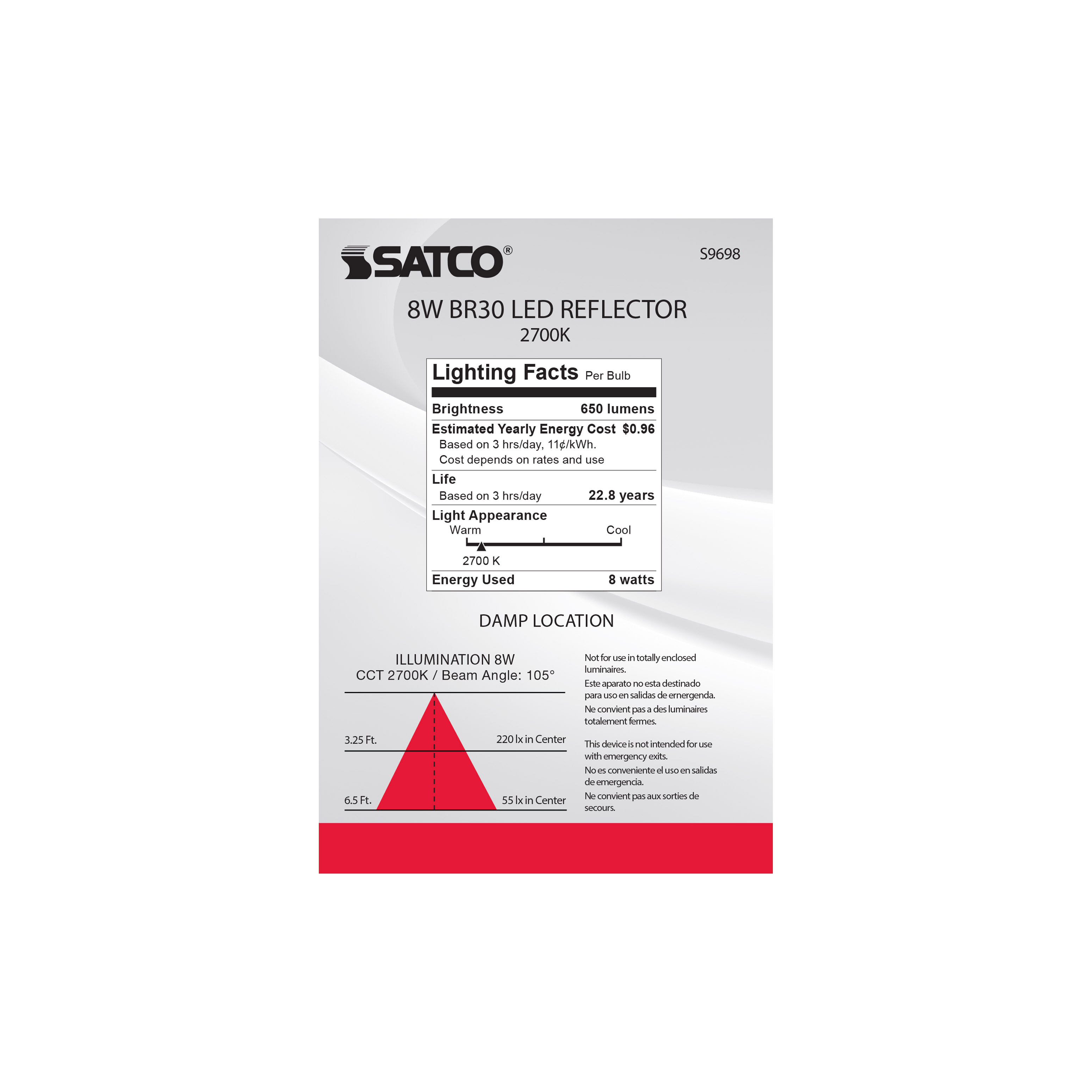 8BR30/LED/2700K/650L/2PK - S9698