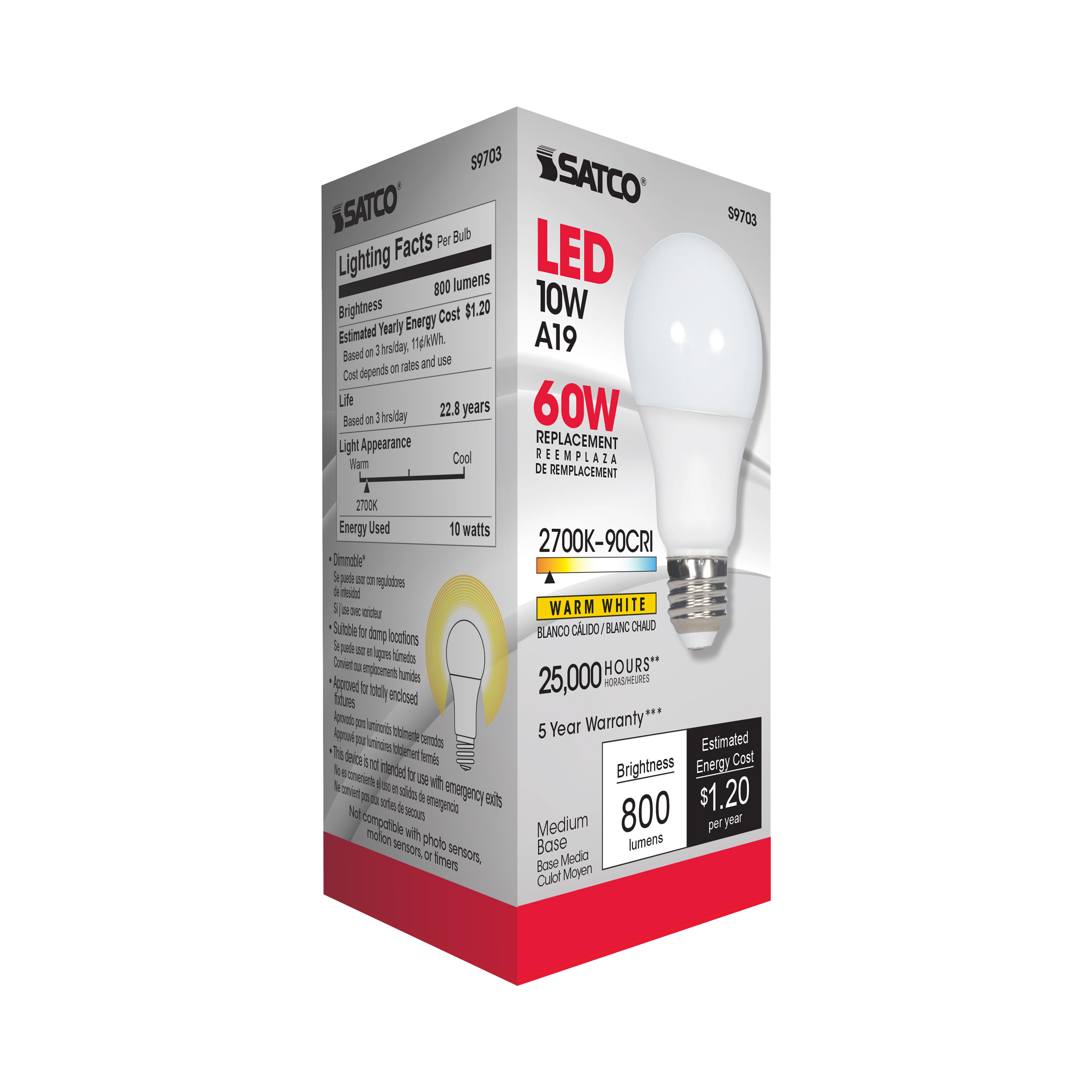 10A19/OMNI/LED/27K/90CRI - S9703