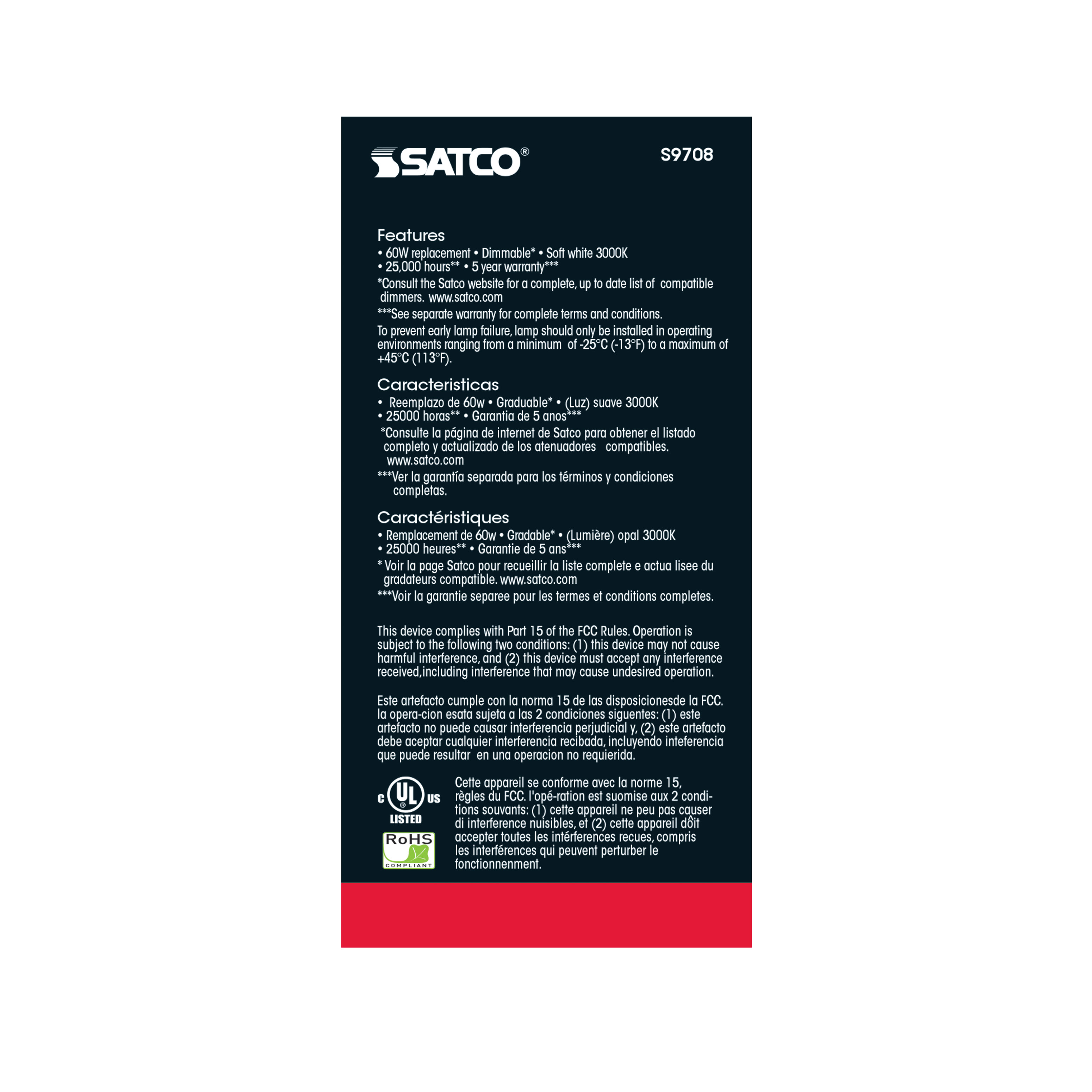 10A19/OMNI/LED/3K/90CRI/GU24 - S9708