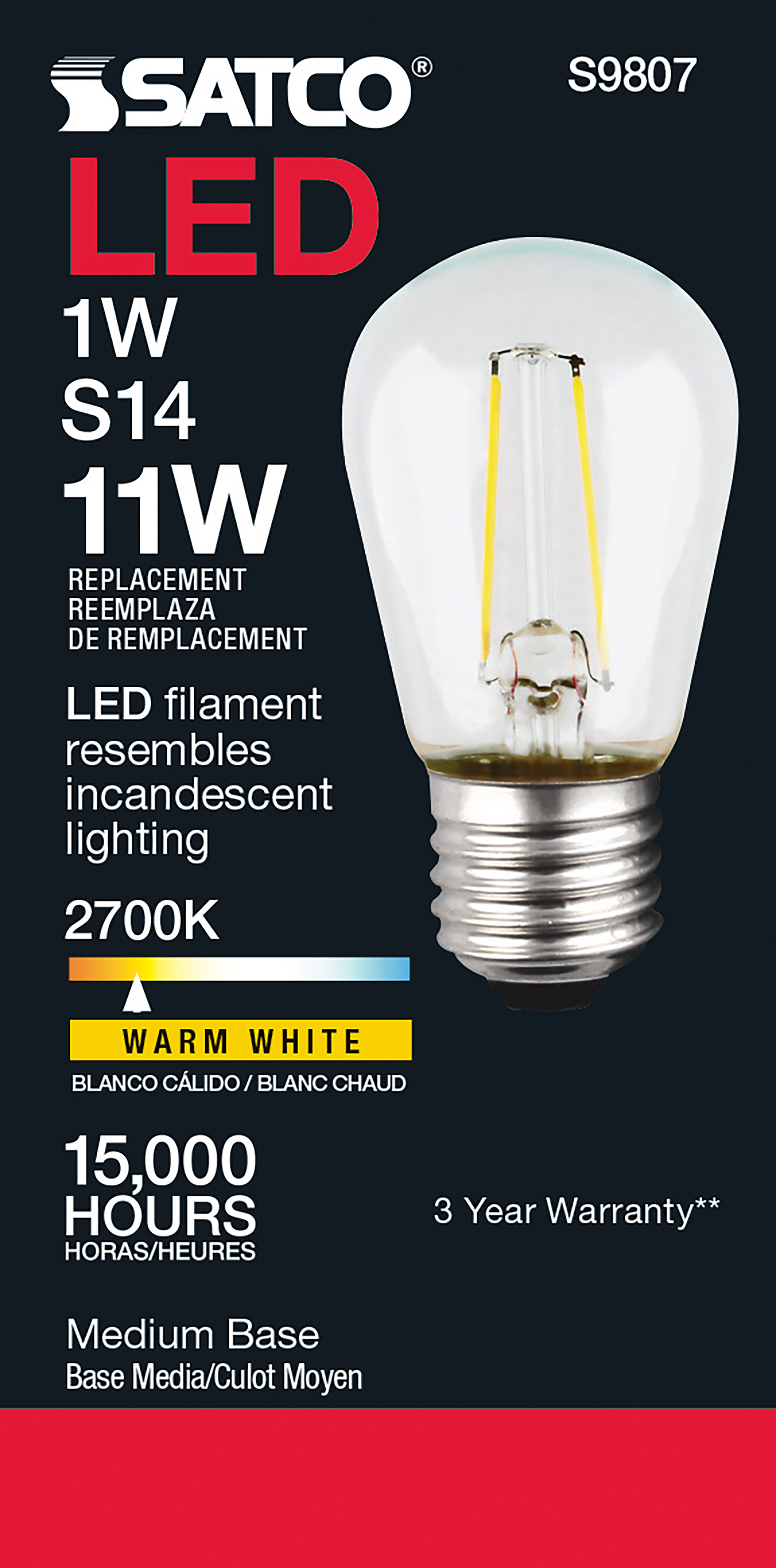 1WS14/LED/CL/27K/120V/ND - S9807