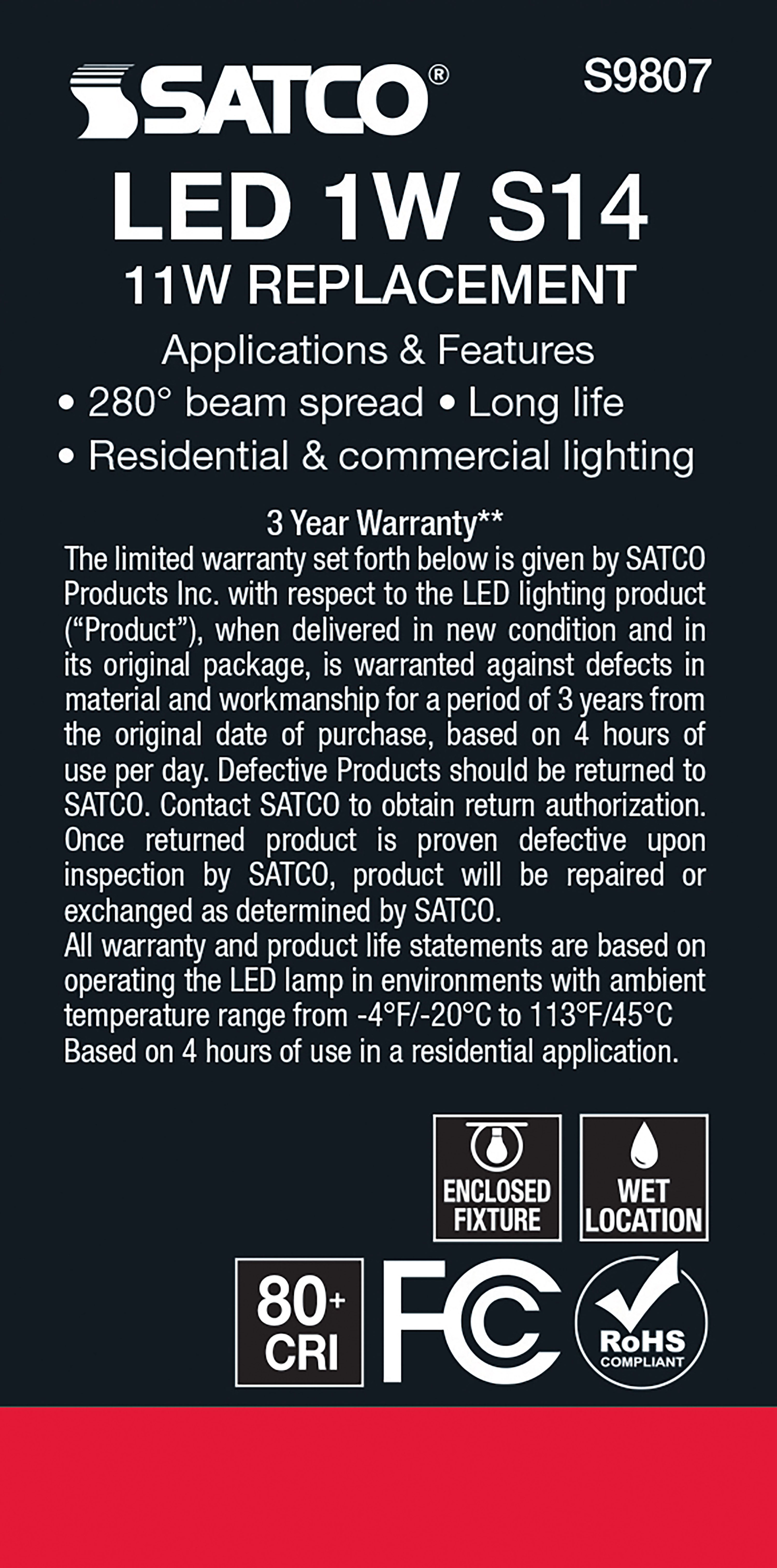 1WS14/LED/CL/27K/120V/ND - S9807