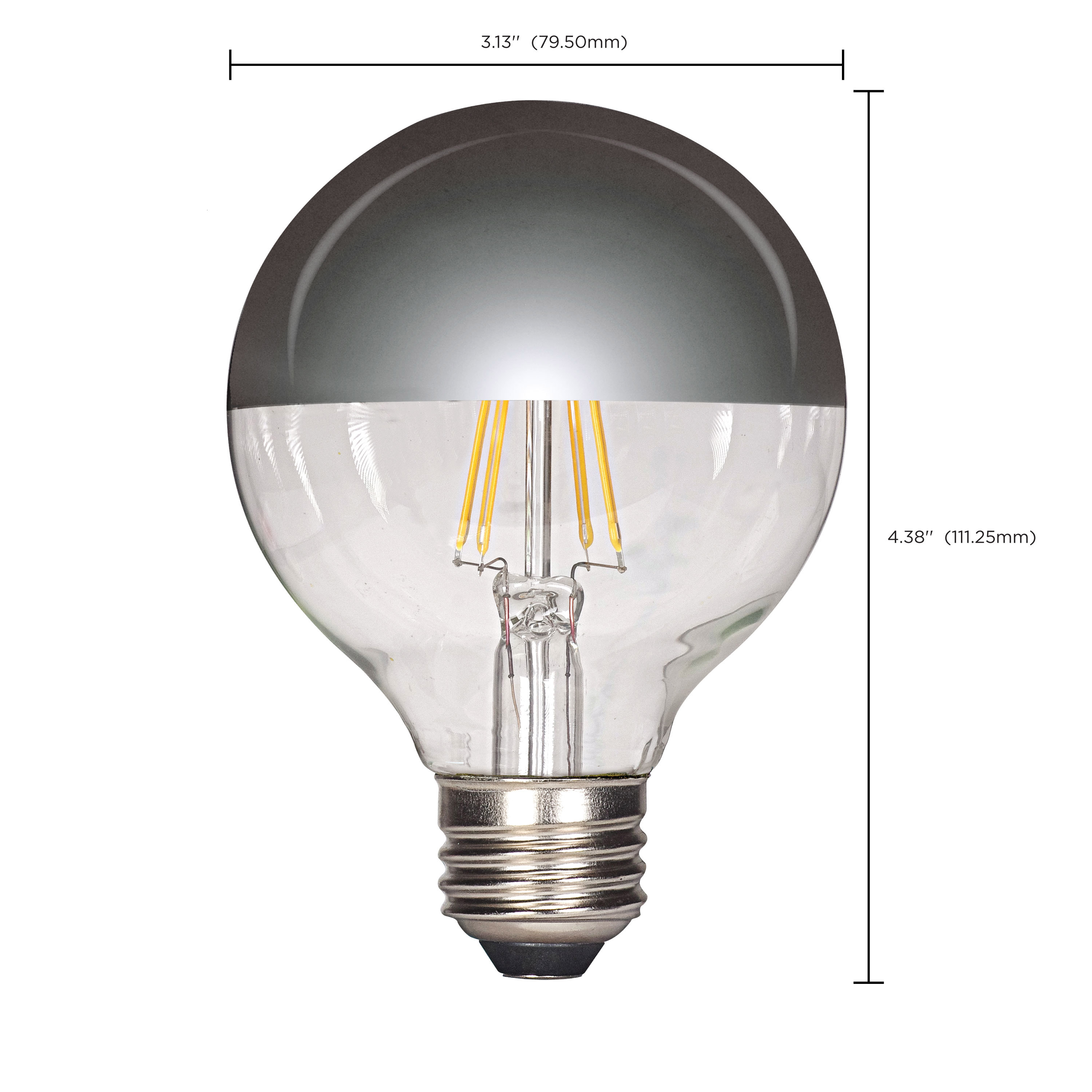 4.5G25/SLV/LED/E26/27K/120V - S9828