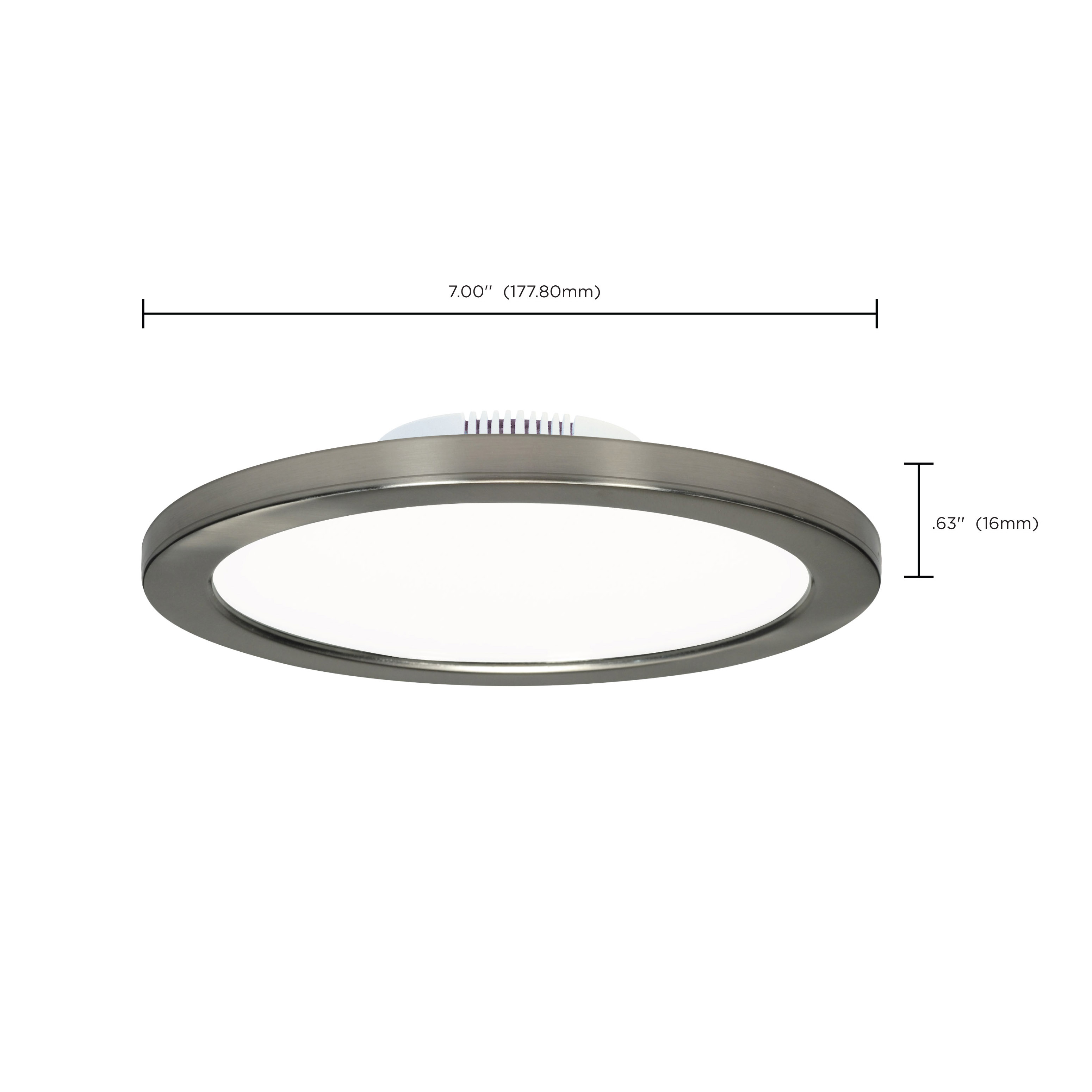 12W/LED/7"FLUSH/3K/BN/SL - S9883