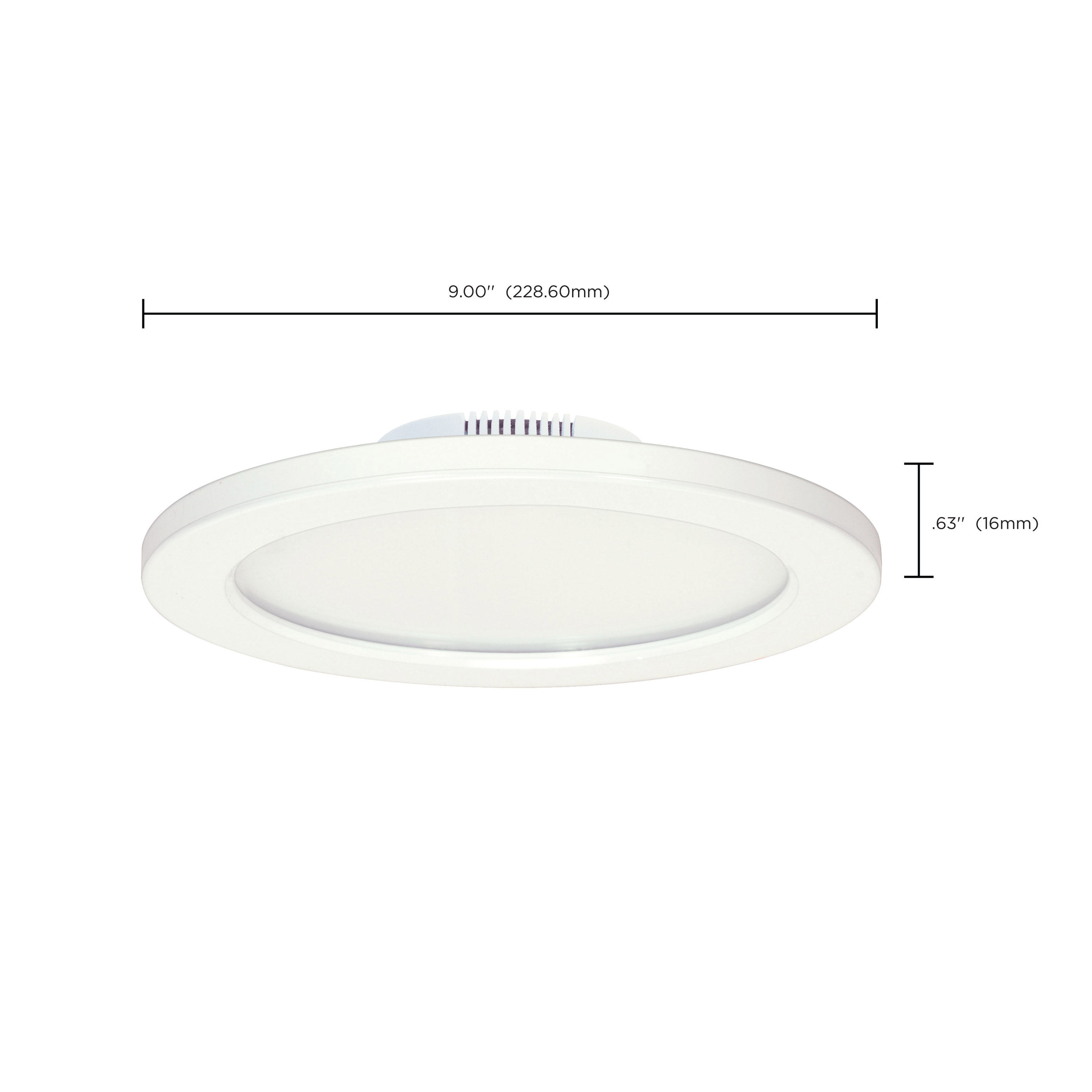 16W/LED/9"FLUSH/3K/WH/SL - S9886