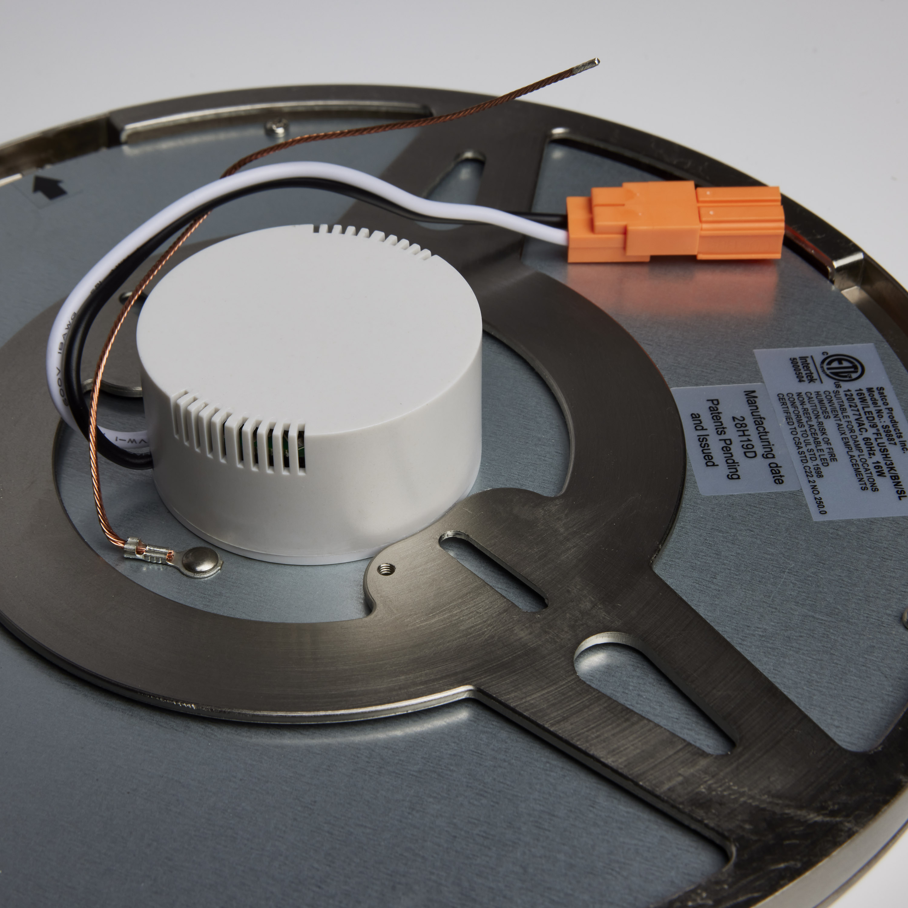 16W/LED/9"FLUSH/3K/BN/SL - S9887