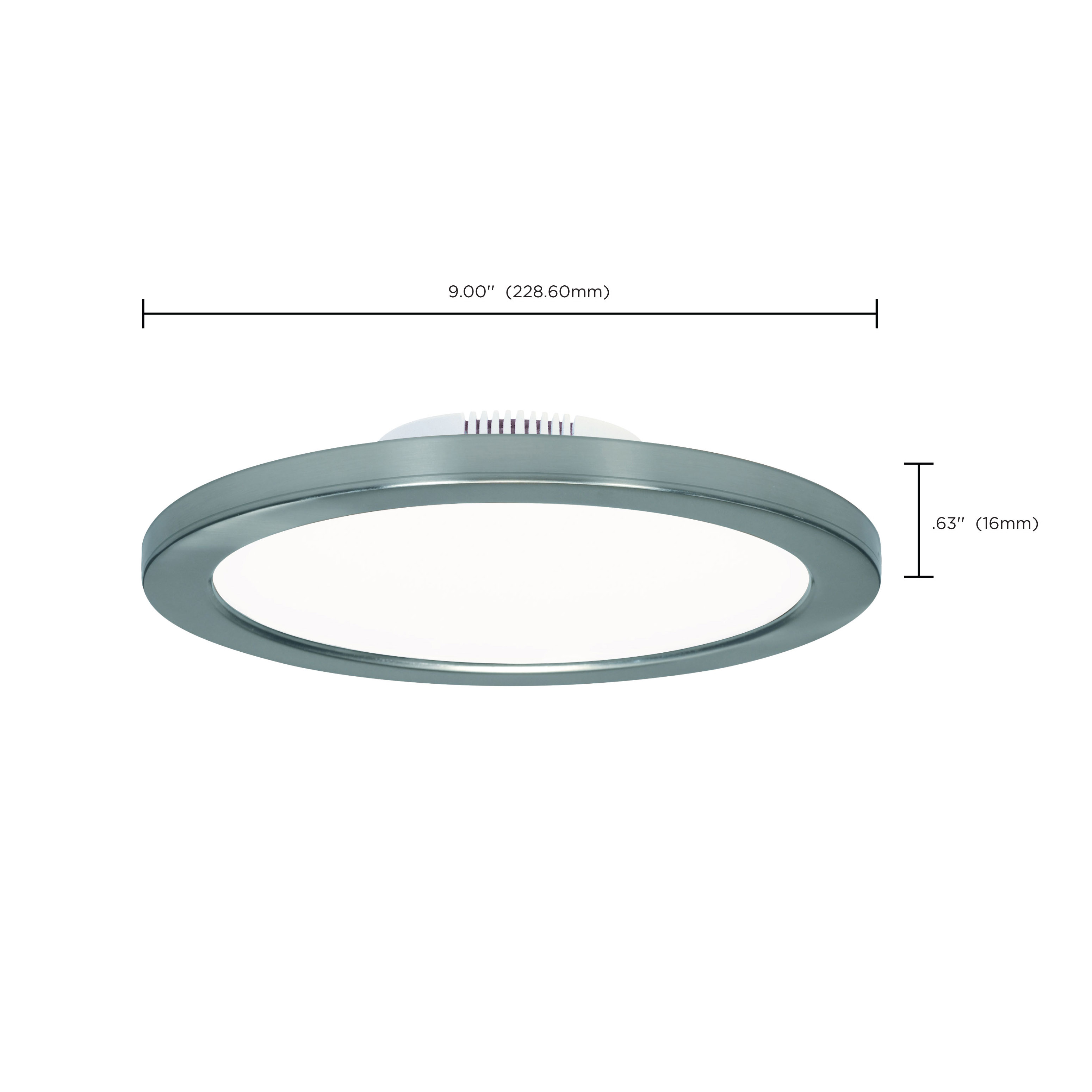 16W/LED/9"FLUSH/3K/PN/SL - S9888
