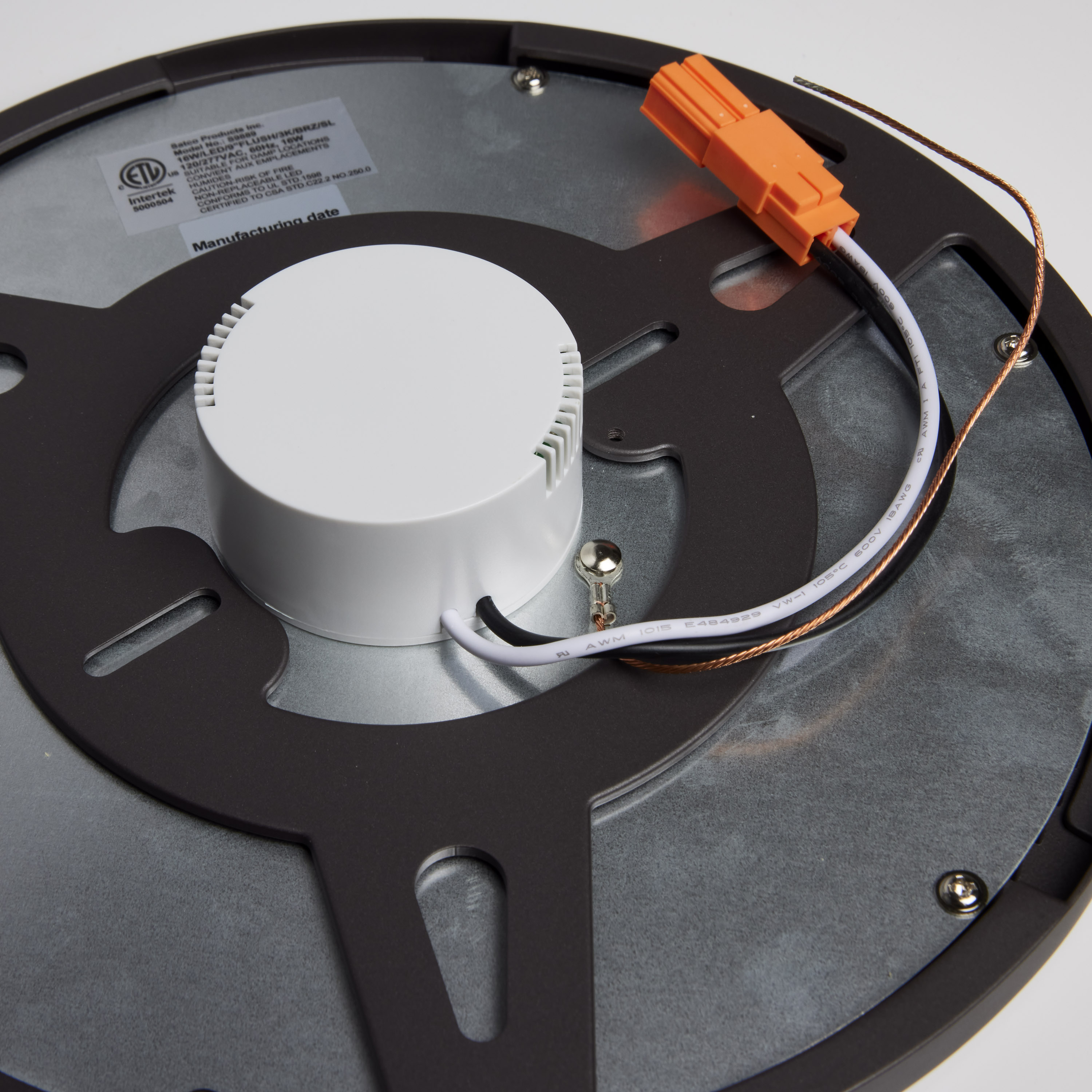 16W/LED/9"FLUSH/3K/BRZ/SL - S9889