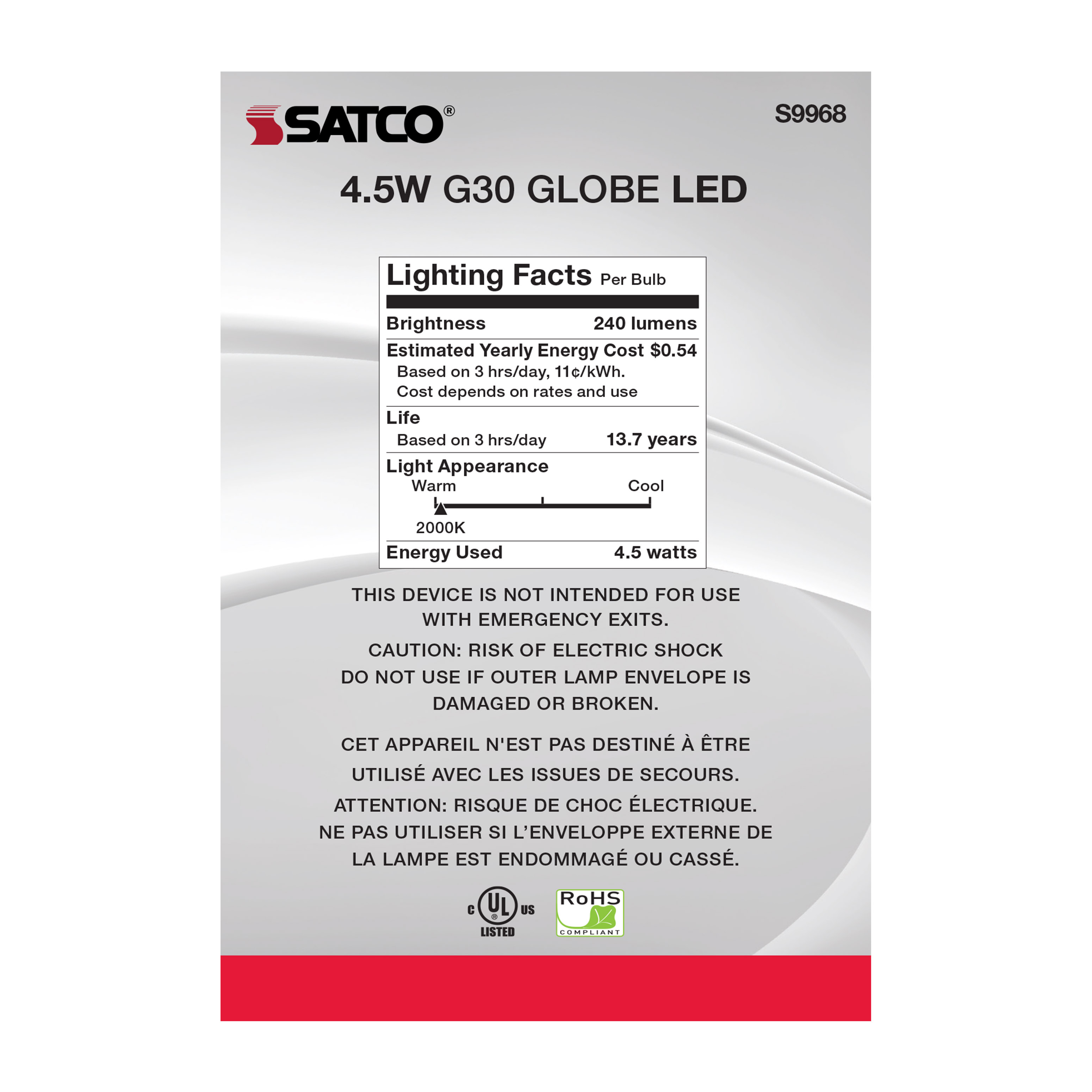 4.5G30/SPR/LED/AMB - S9968