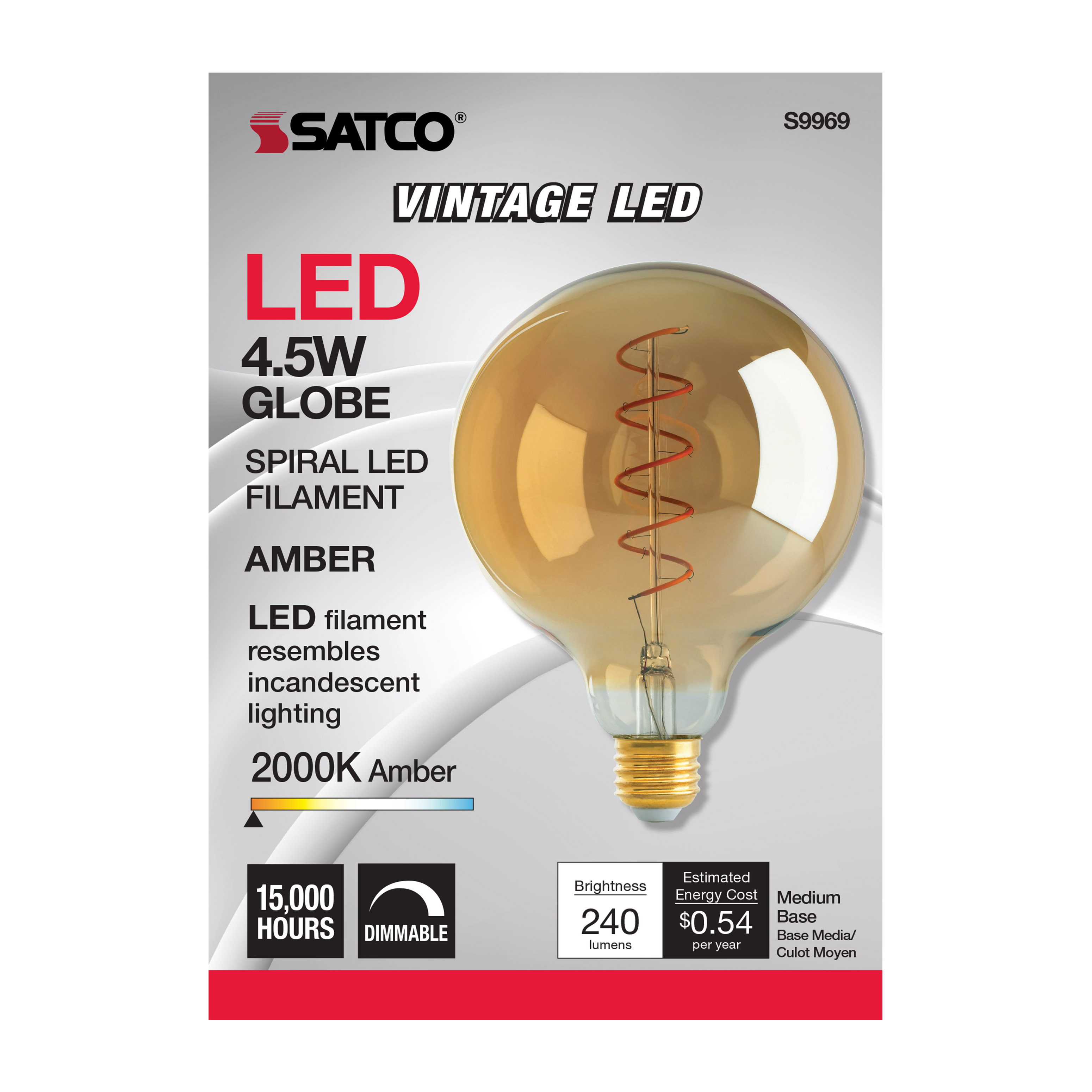 4.5G40/SPIRAL/LED/AMB/120V - S9969