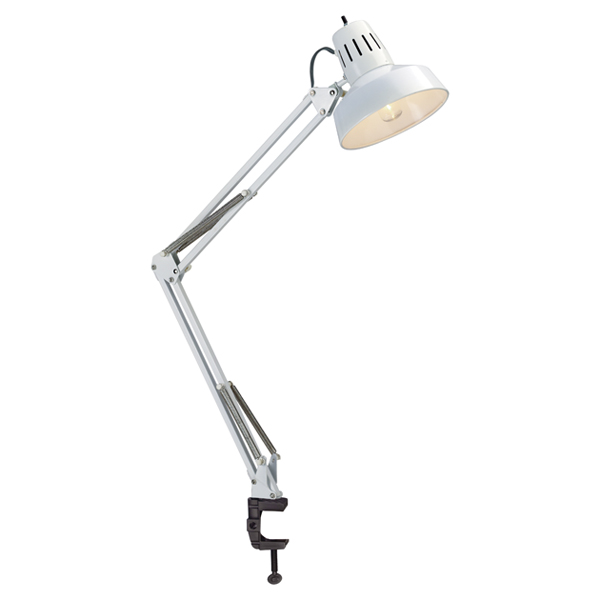 WHITE SWING ARM DRAFTING LAMP - SF76-360
