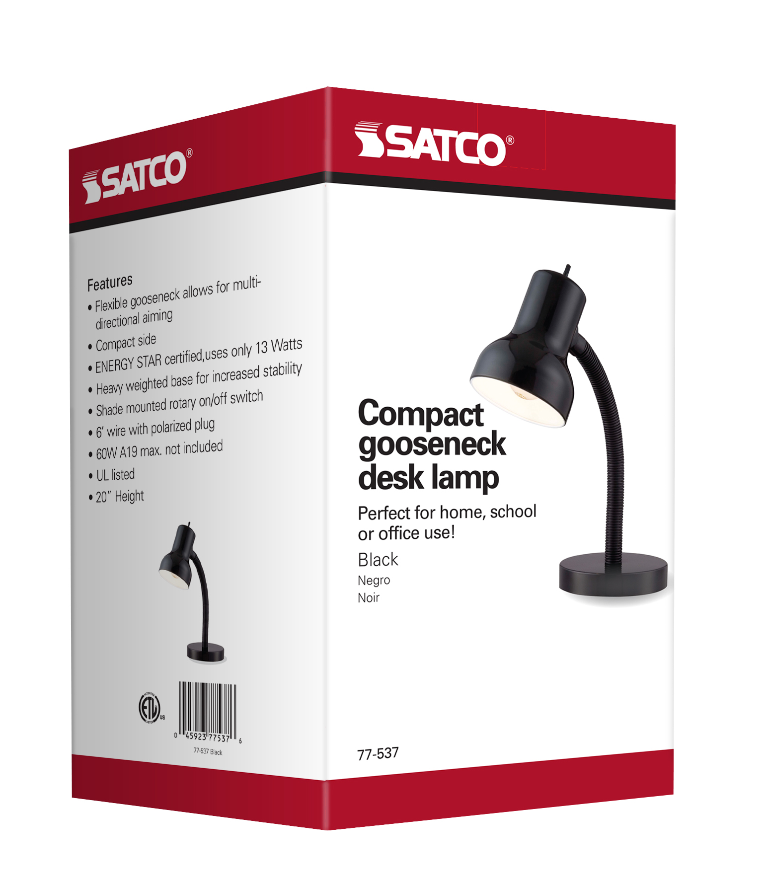 BLK DESK LAMP - SF77-537