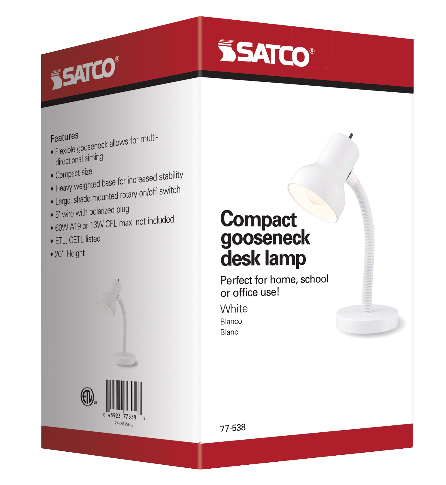 WHITE DESK LAMP - SF77-538