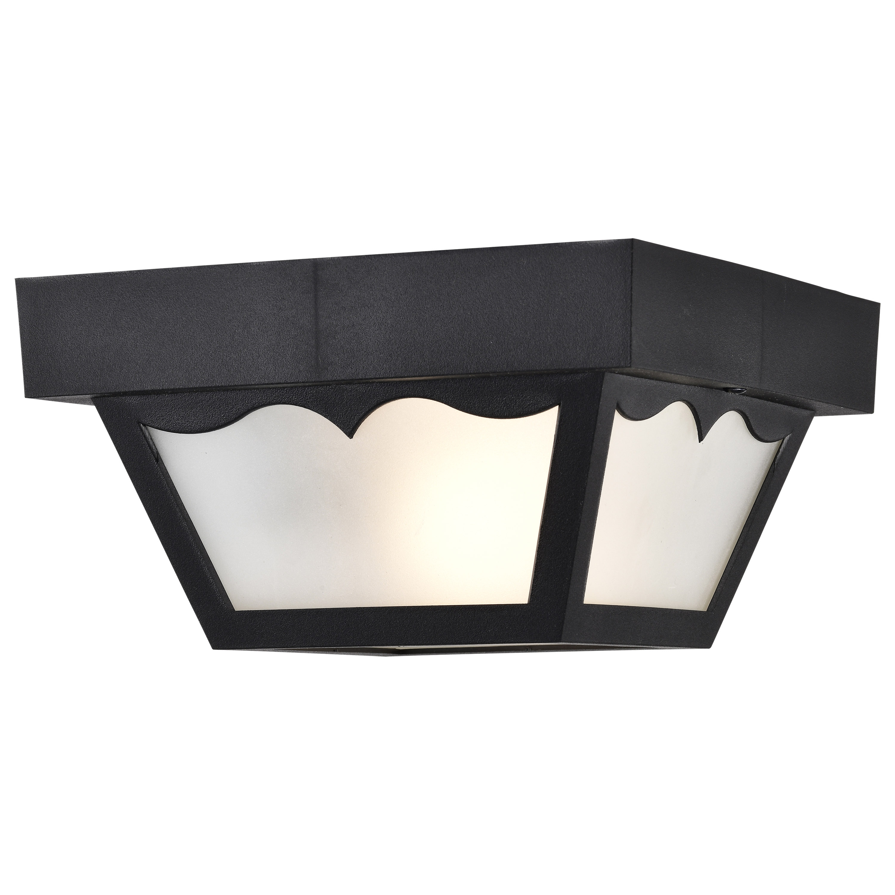 1 LIGHT 8" POLY CARPORT FLUSH - SF77-863