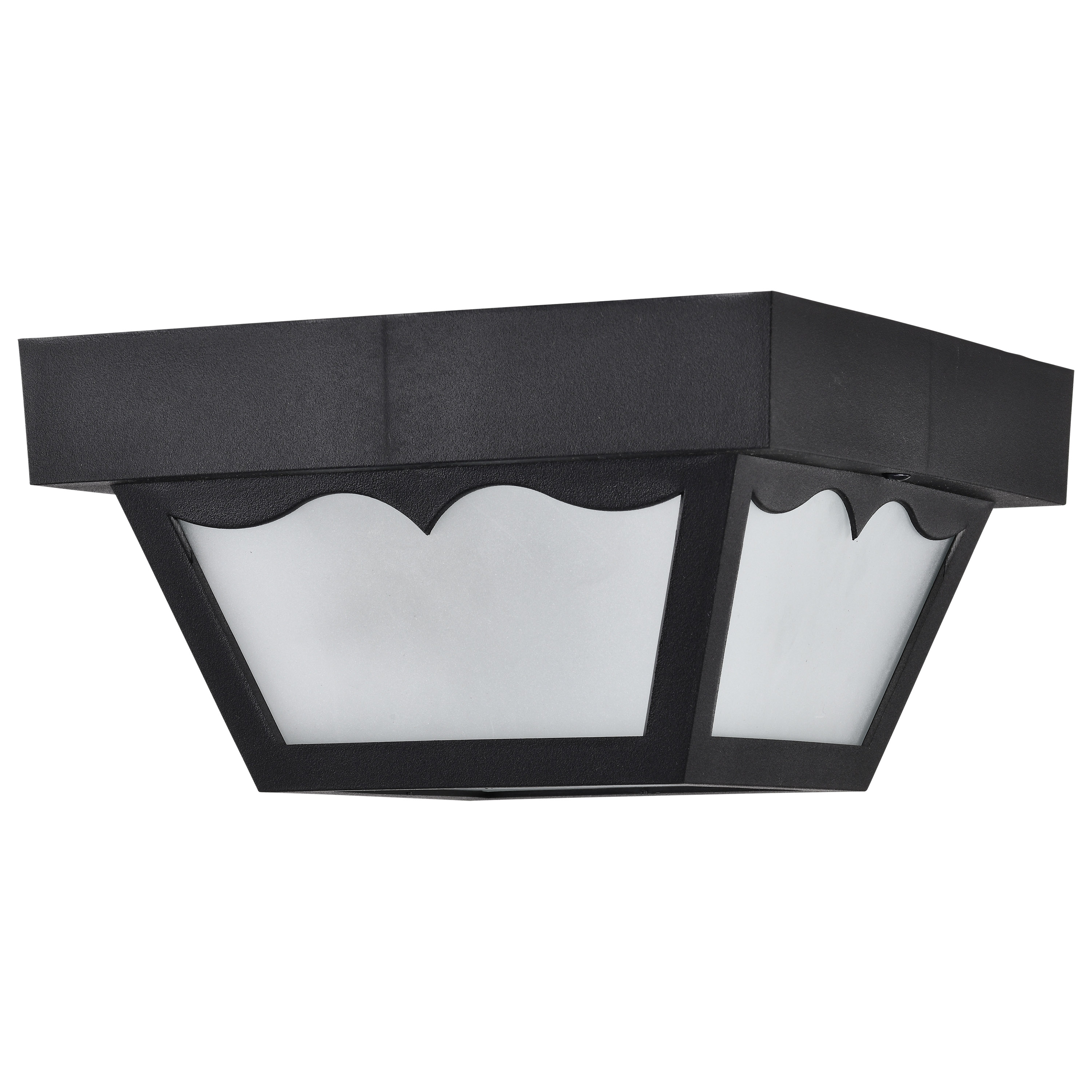 1 LIGHT 8" POLY CARPORT FLUSH - SF77-863