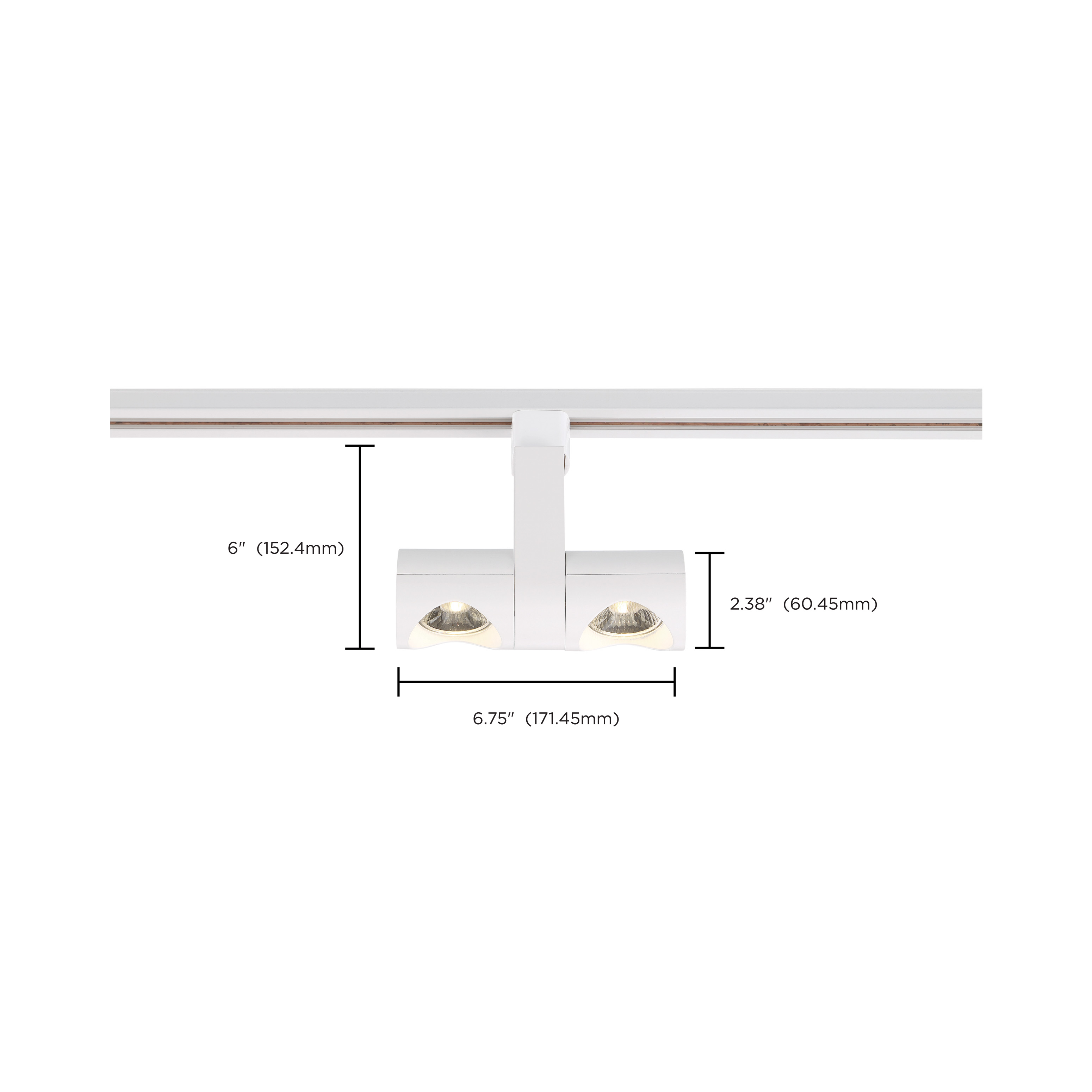 24W LED PIPE DUAL TRACK HEAD - TH482