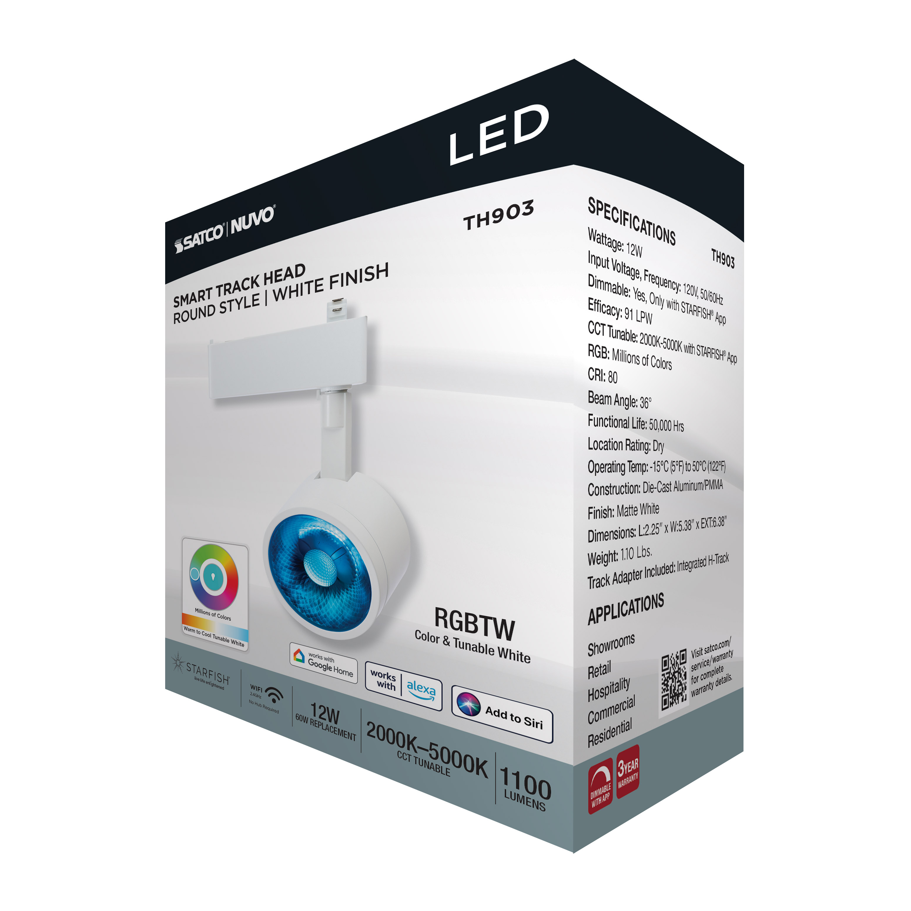 12W LED TRACK HEAD ROUND - TH903