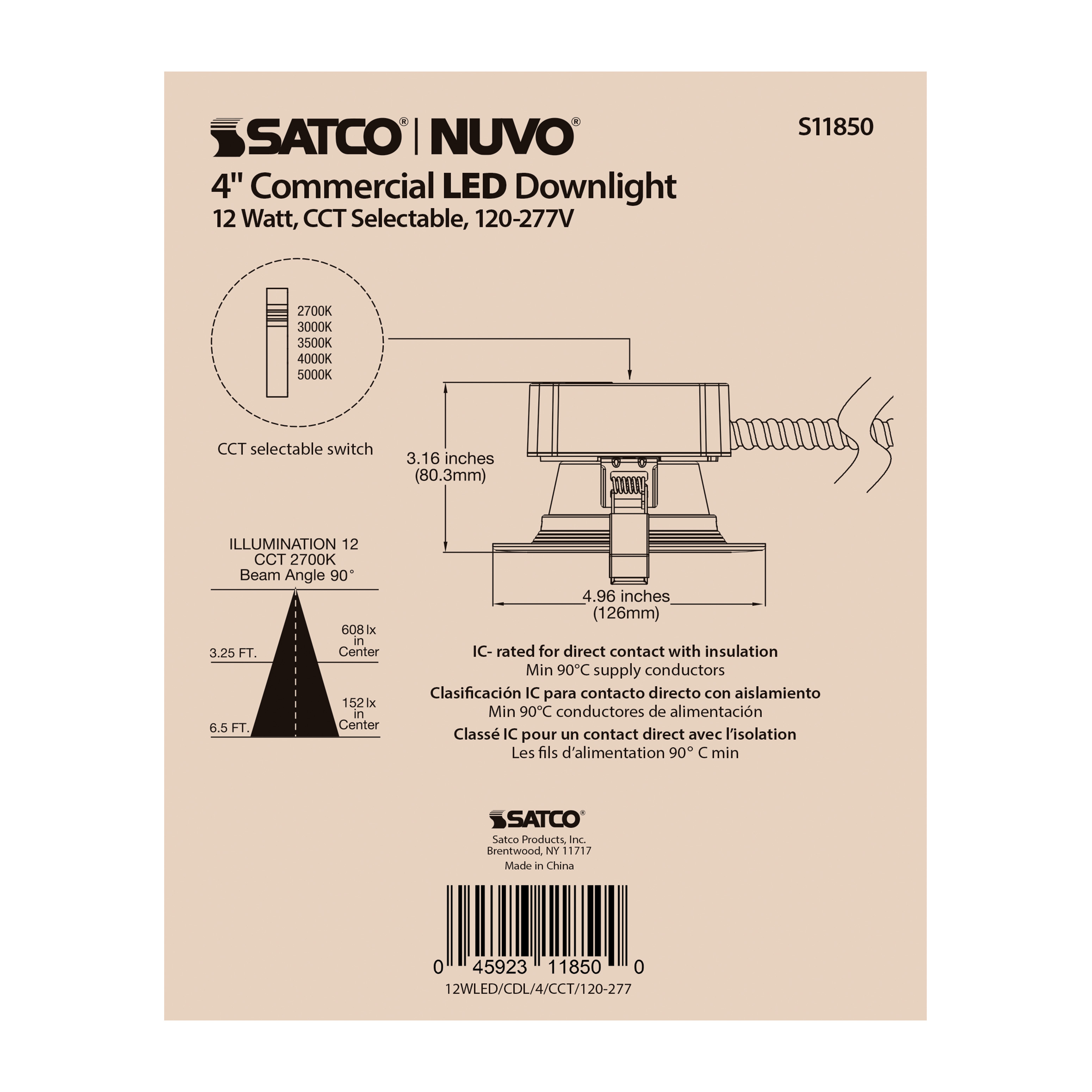 12WLED/CDL/4/CCT/120-277 - S11850