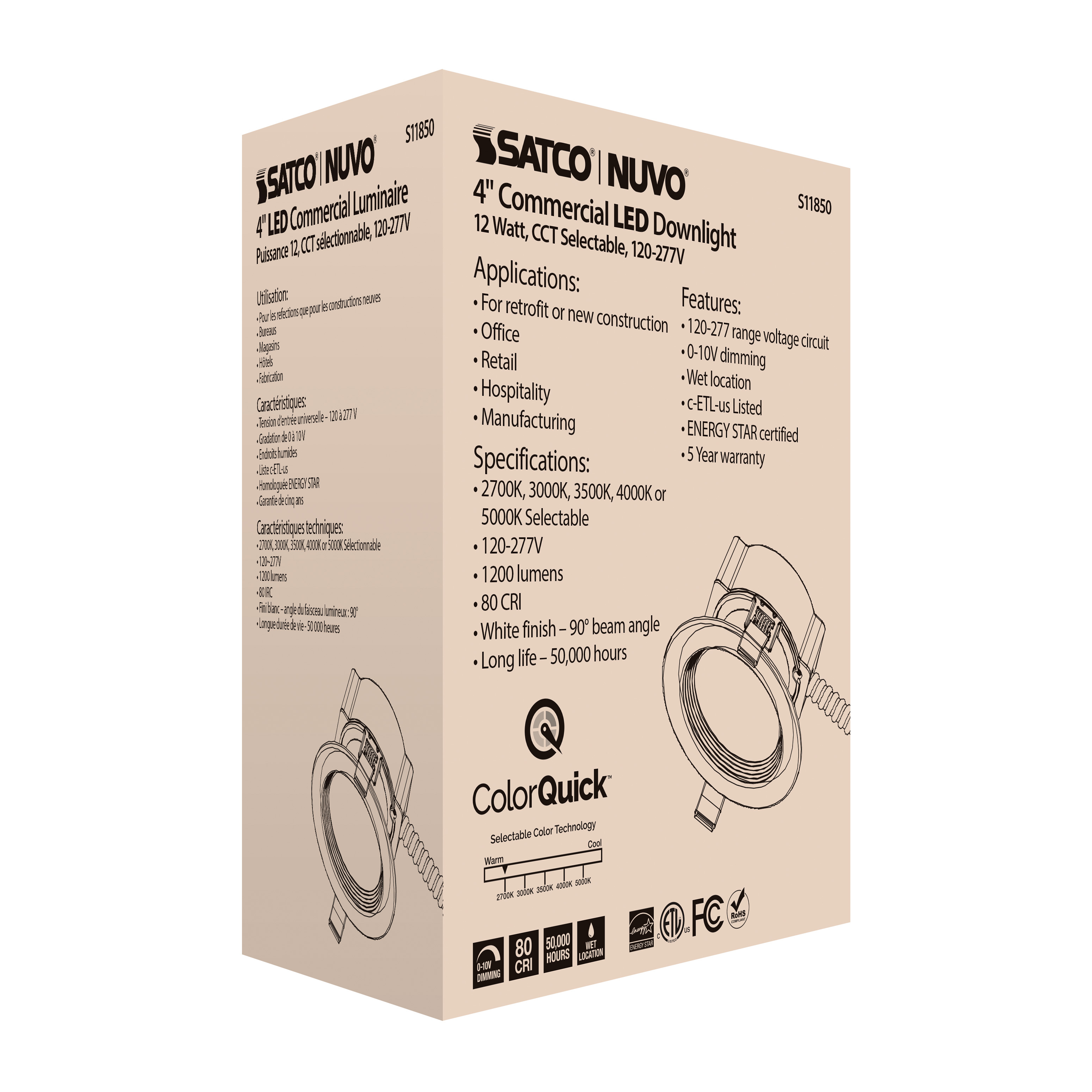 12WLED/CDL/4/CCT/120-277 - S11850