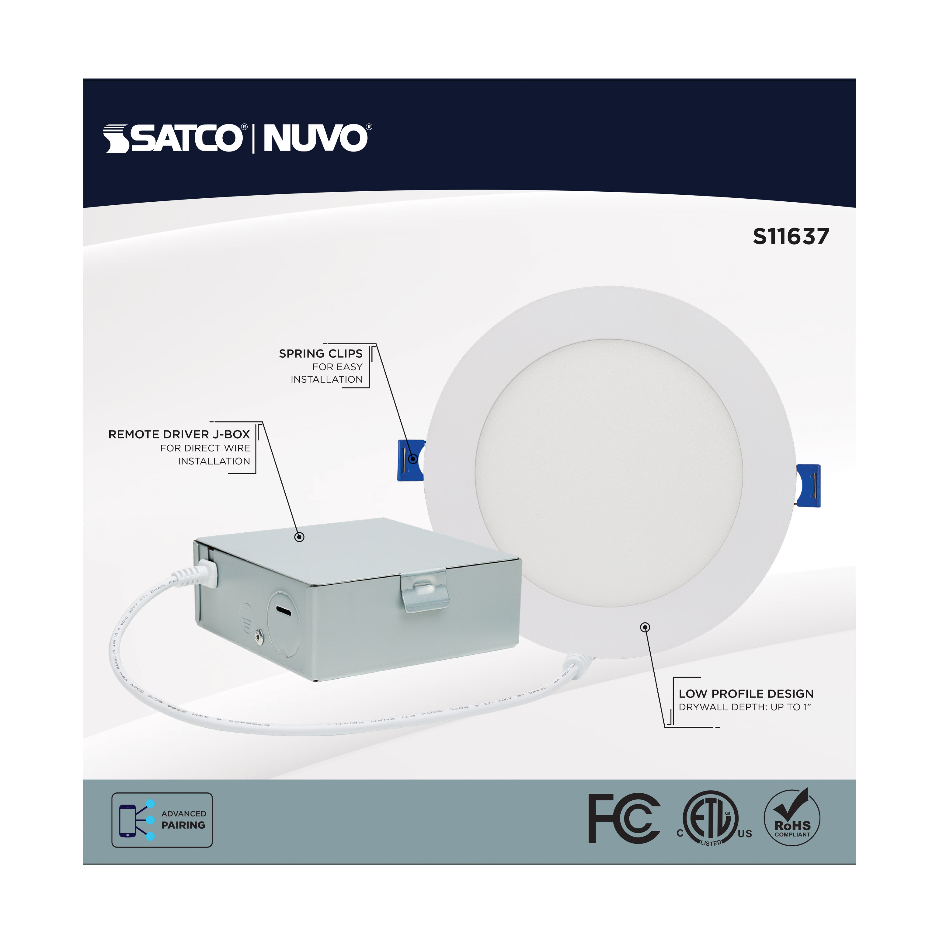 S11637 11WLED/DW/6/RGBTW/RND/WH