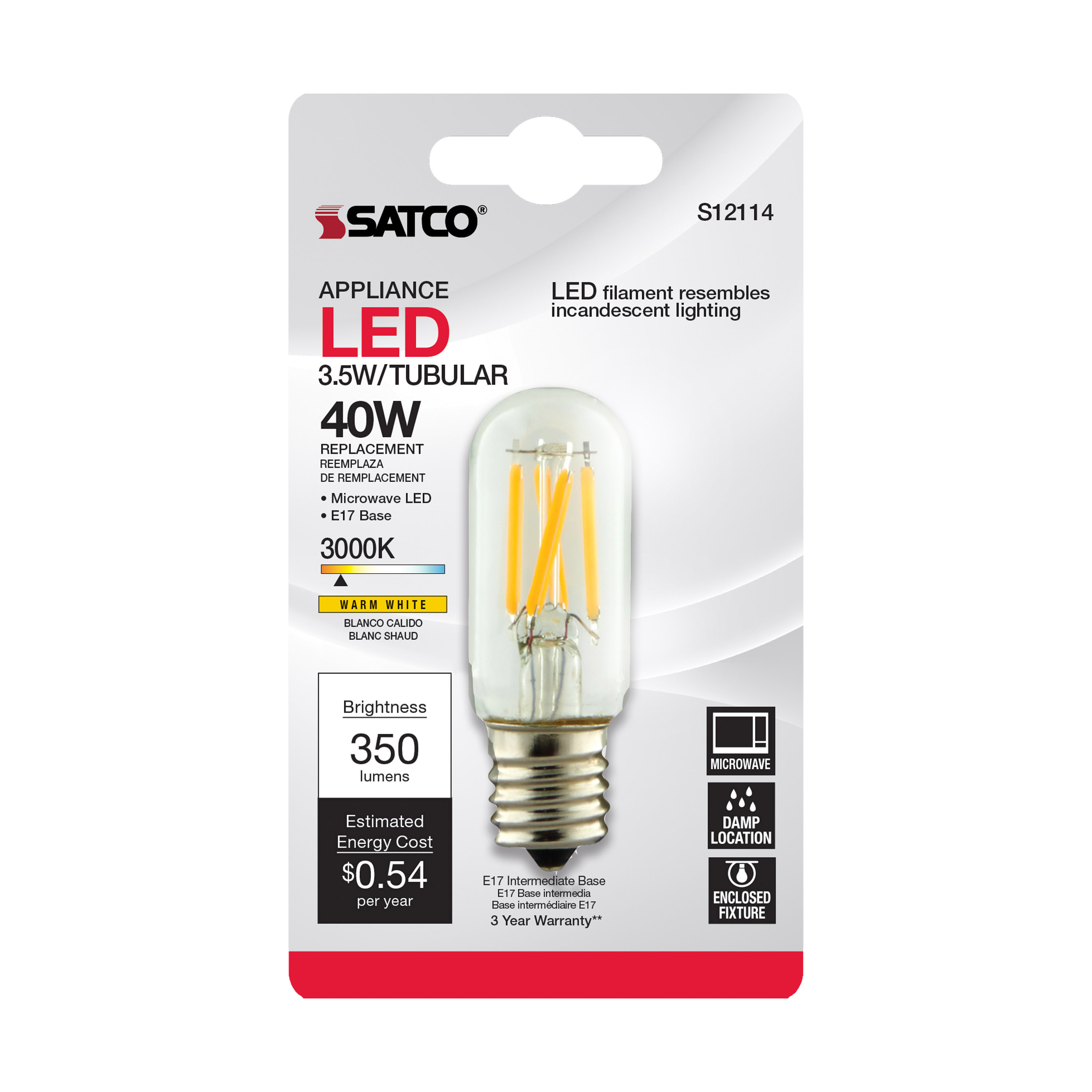 3.5T7/LED/CL/E17/3K/120V - S12114