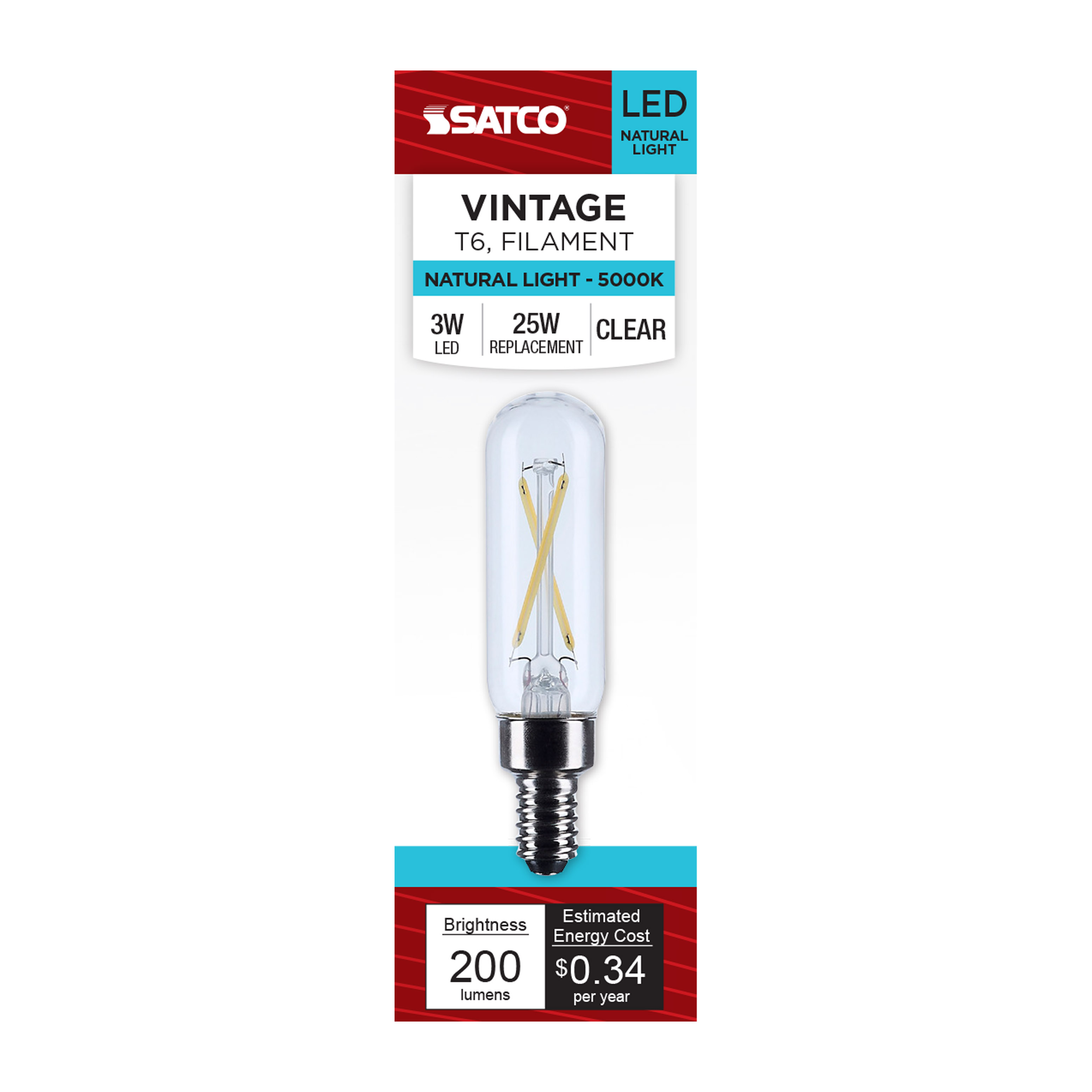 2.8T6/LED/CL/950/120V/E12 - S12519