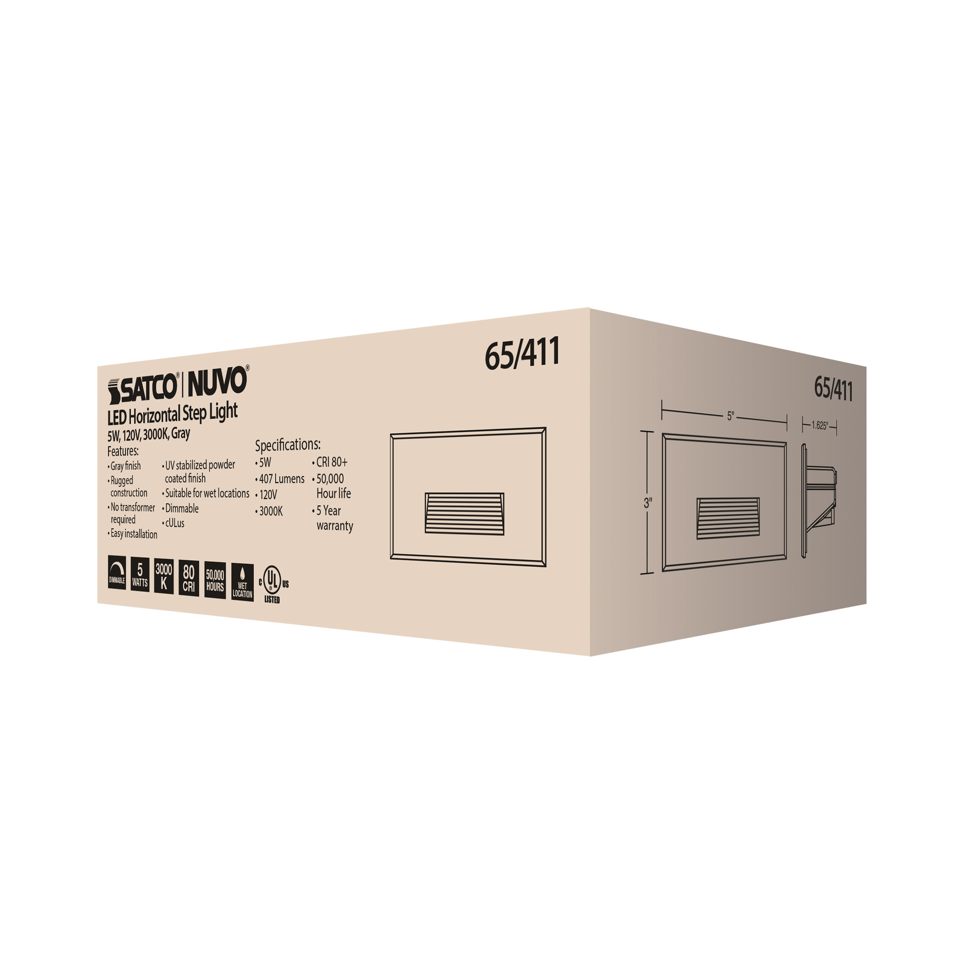 65-411 LED 5W HORIZONTAL STEP LIGHT